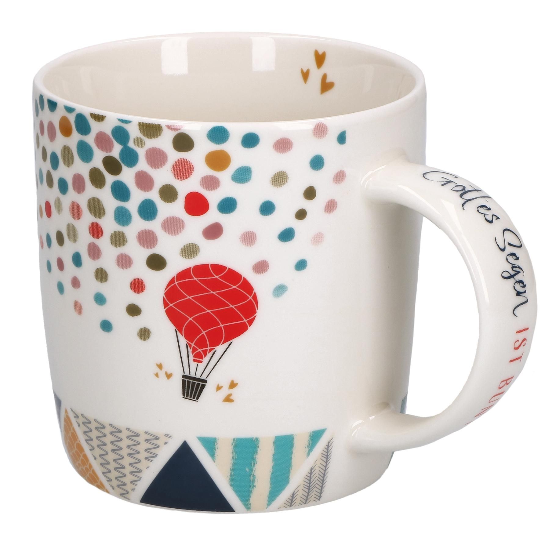 Gottes Segen ist bunt Porzellantasse in Spardose