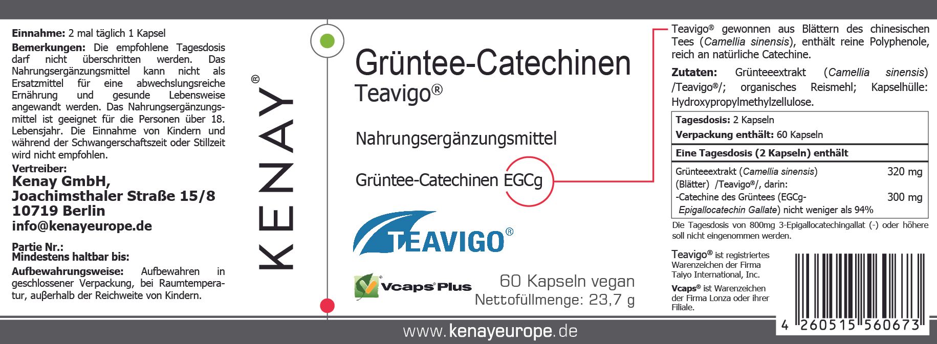 Grüntee-Catechine Teavigo® | KENAY®