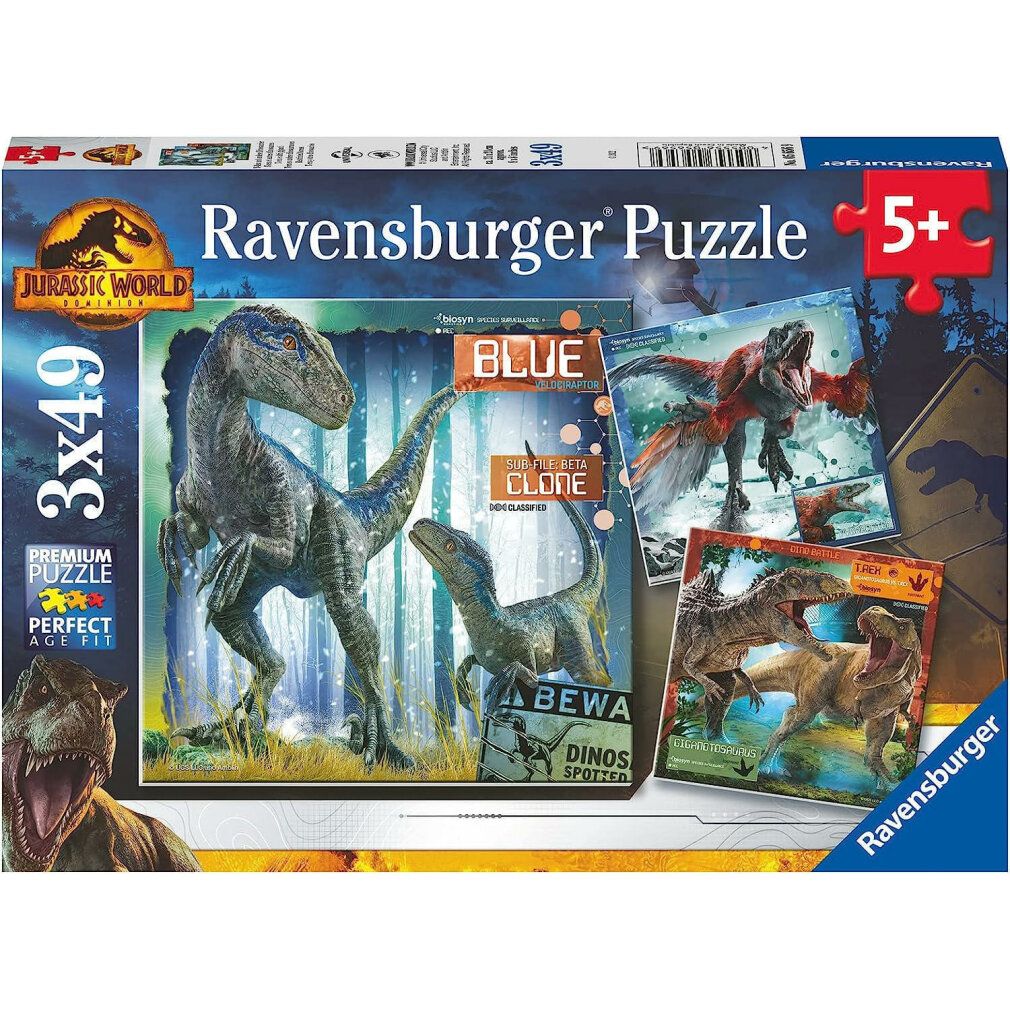 Jurassic World Puzzle 3x49tlg.