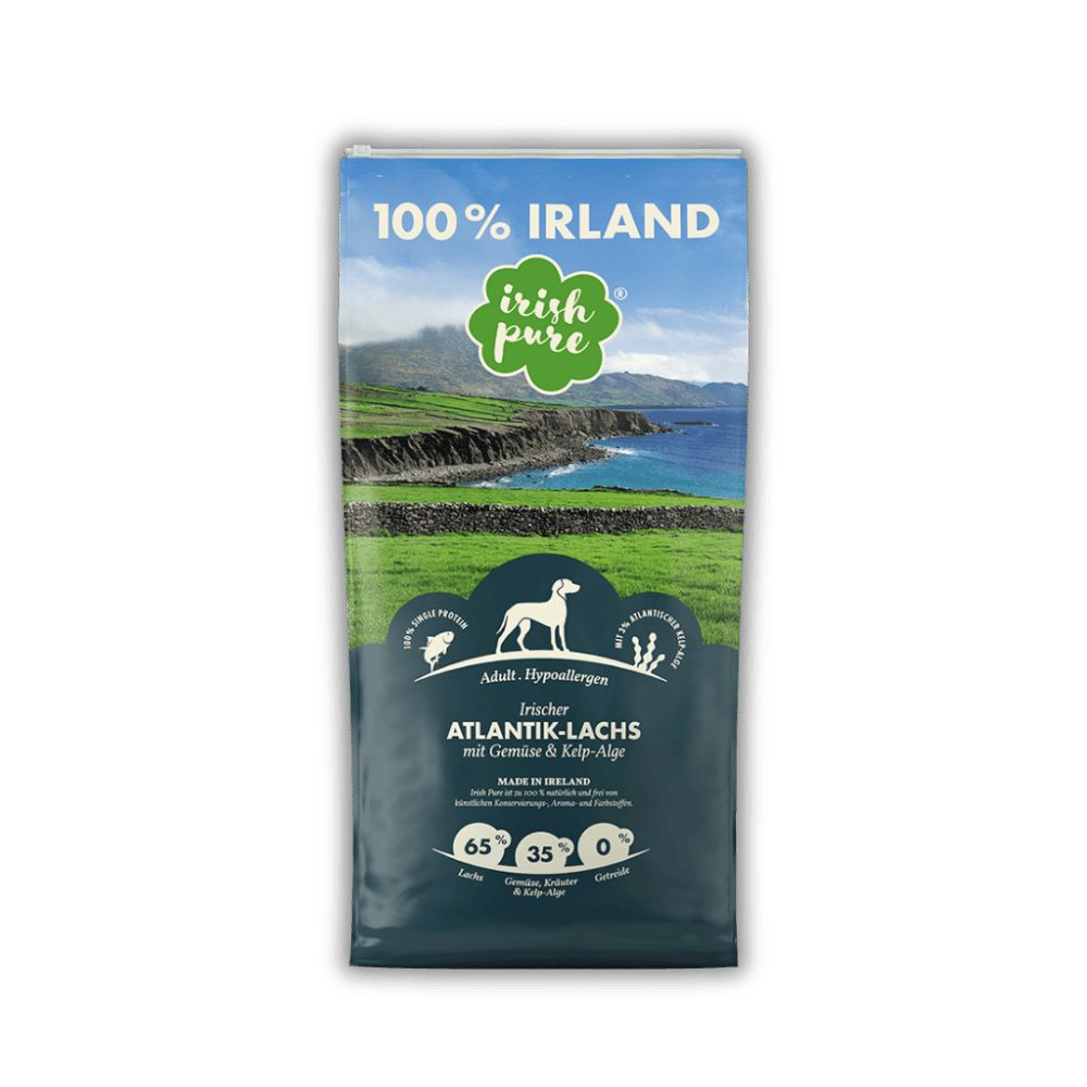 Irish Pure Hunde Adult Trockenfutter, Lachs mit Gemüse & Kelp-Alge 12 kg
