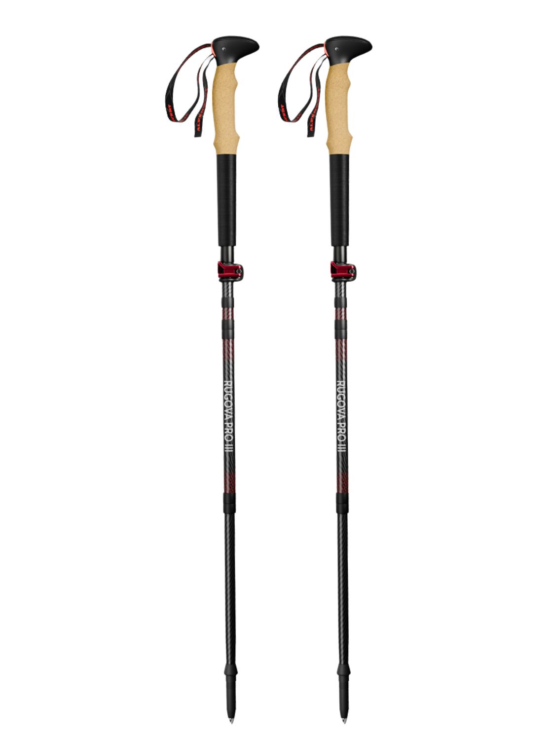 ALPENWERT Faltbare Wanderstöcke Carbon 100 - 120 cm