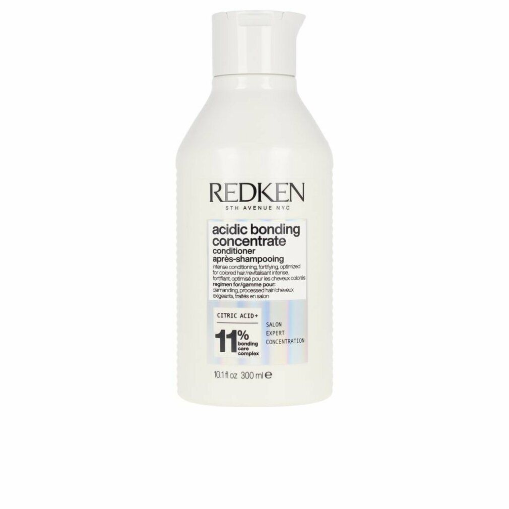 Redken Acidic Bonding Concentrate Conditioner Flasche mit Etikett, das 11% Bonding Care Complex anzeigt.