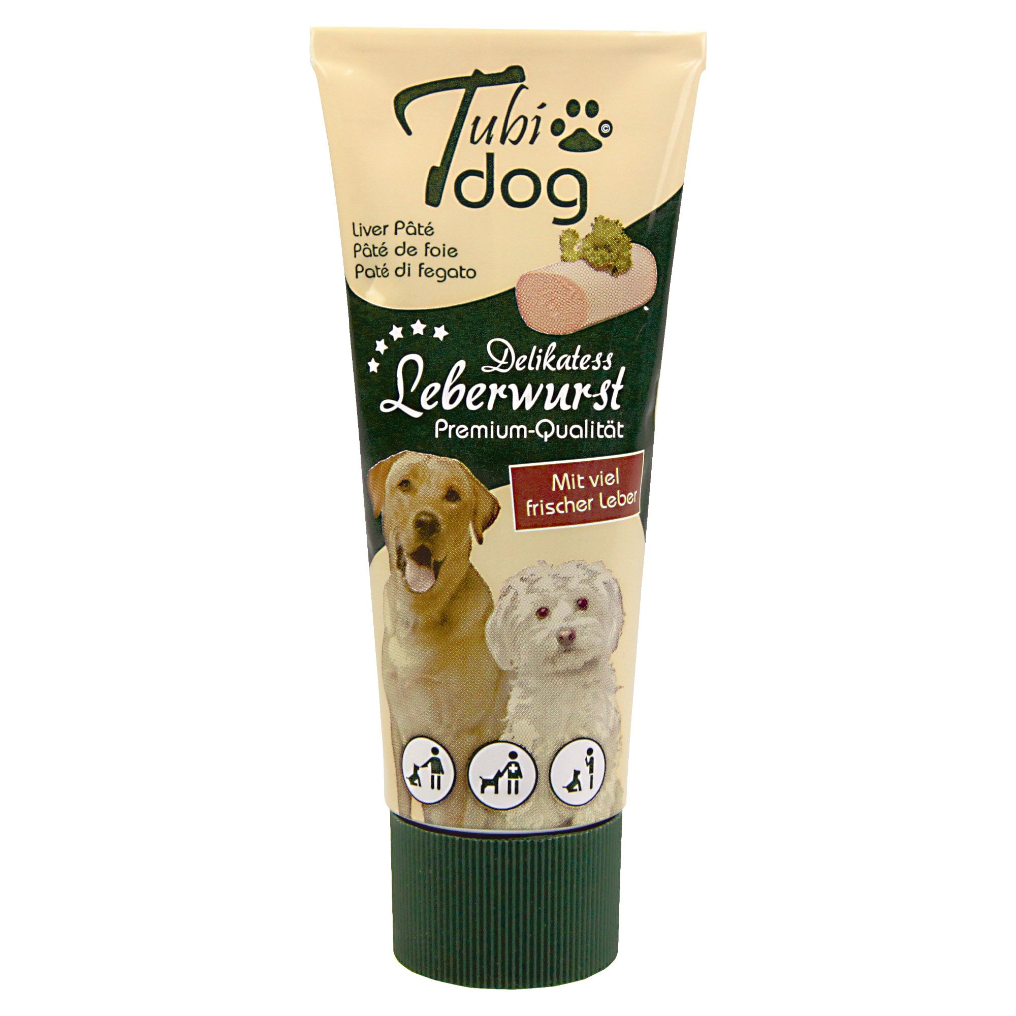 Hundesnack - Tubi Dog Leberwurst 10x75 g Futter