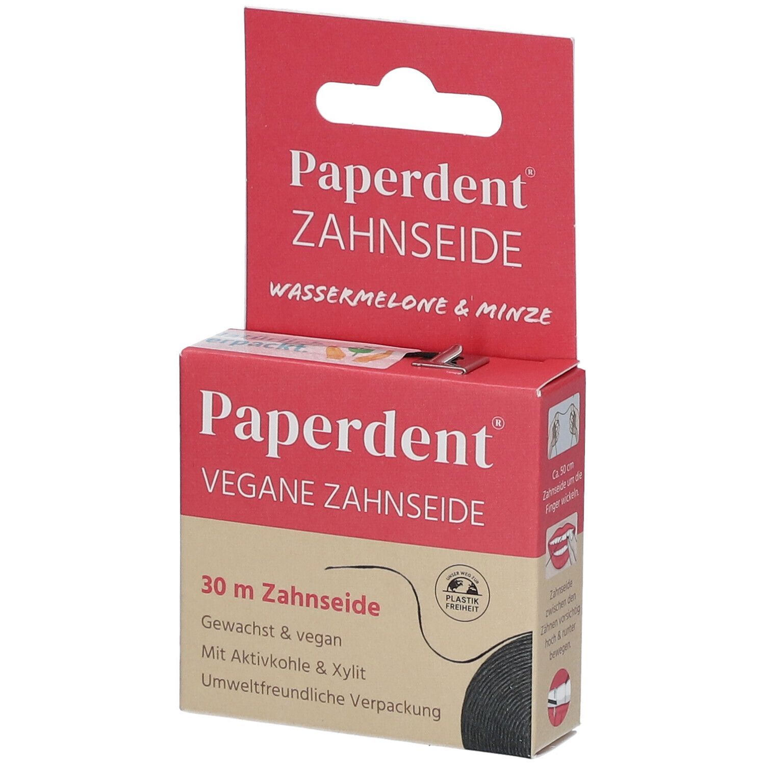 Paperdent® Fil dentaire végan pastèque menthe