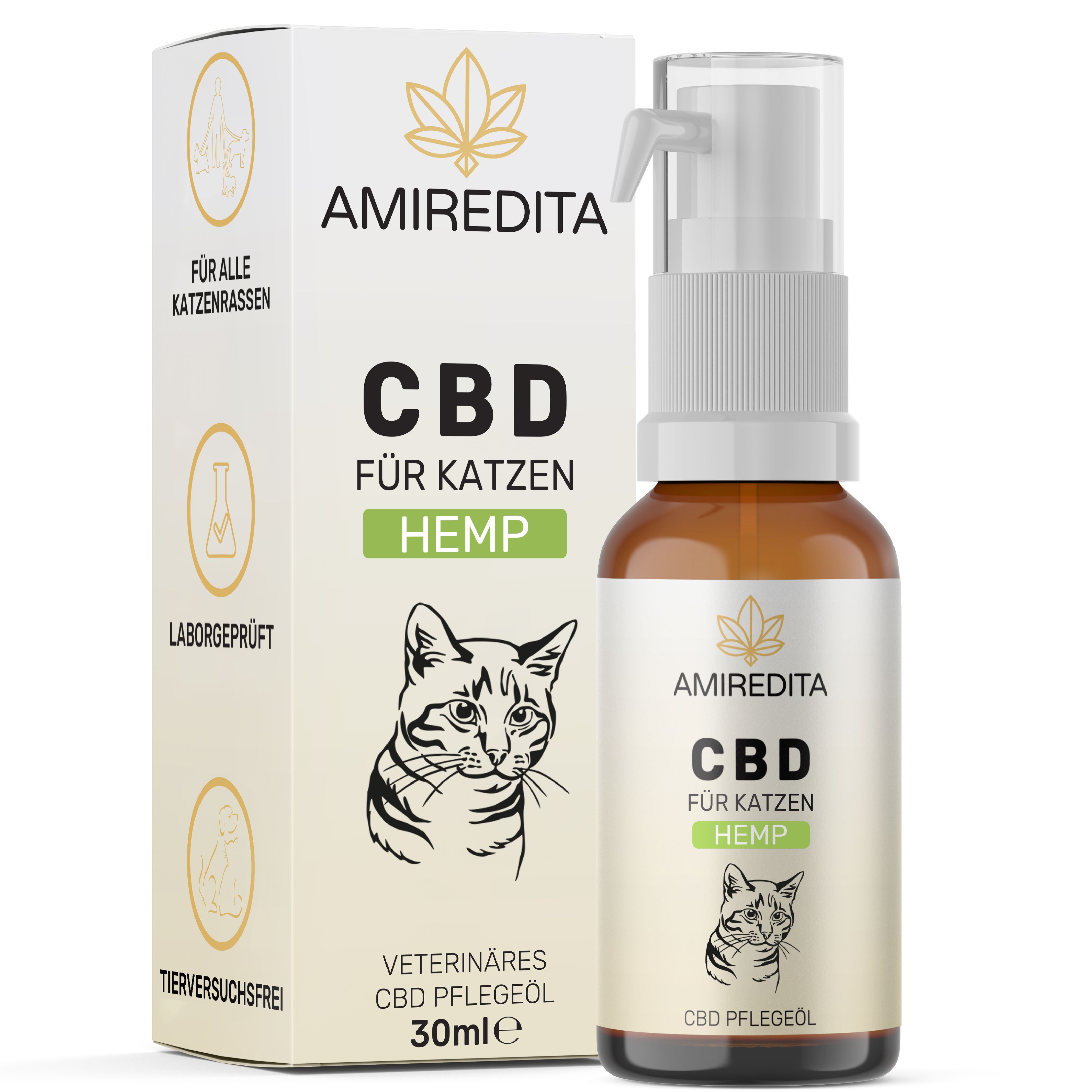 Amiredita CBD Öl Katzen 750mg - Hanfaroma