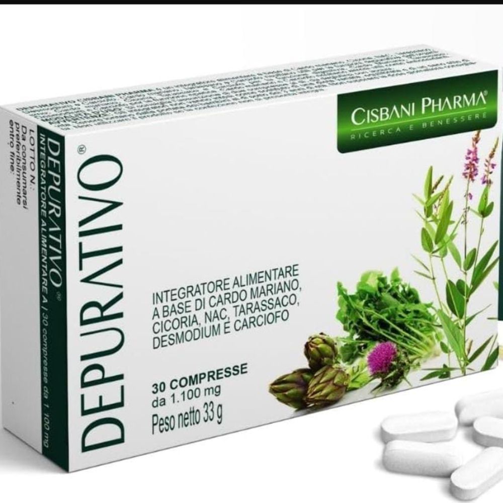 Depurativo Cisbani Pharma - integratore per depurare e la funzione epatica. SCADENZA 31.11.2026