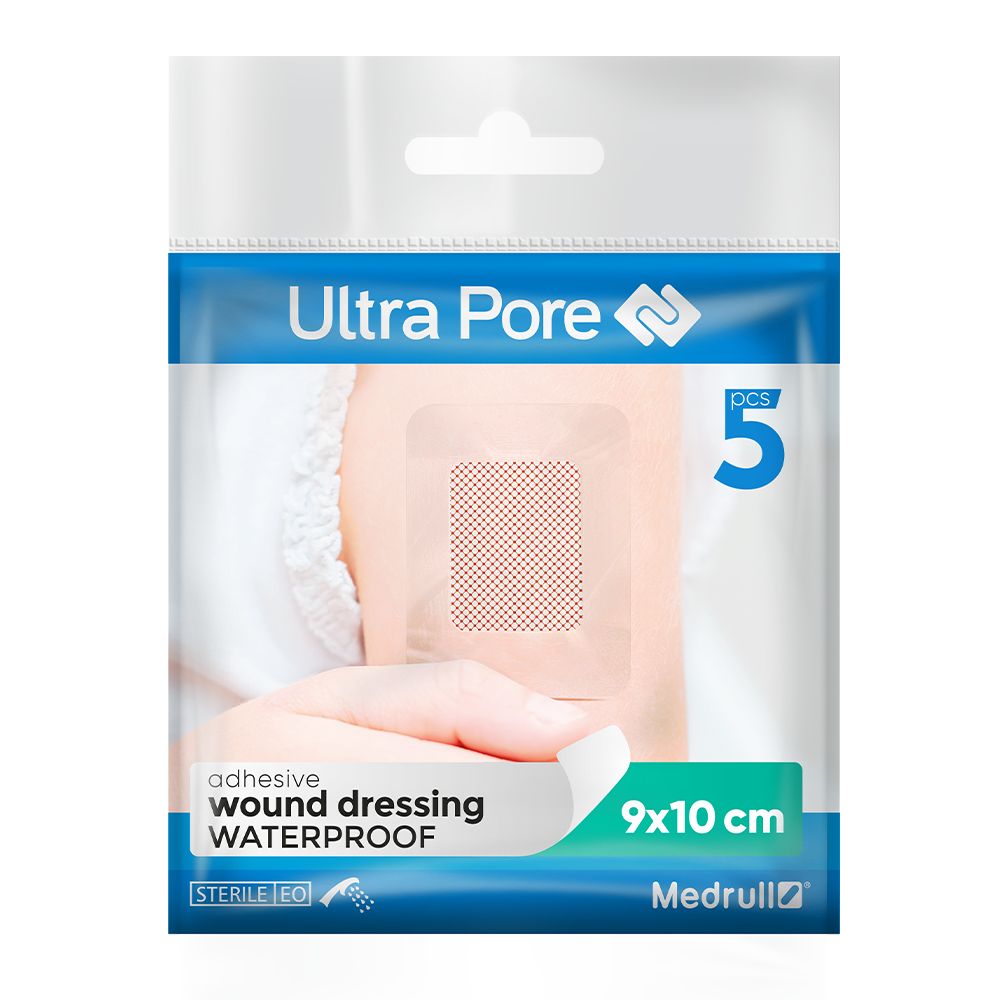 Medrull Ultra Pore Waterproof steriler, selbstklebender Wundverband / Wund-Pflaster 9x10 cm 5 St