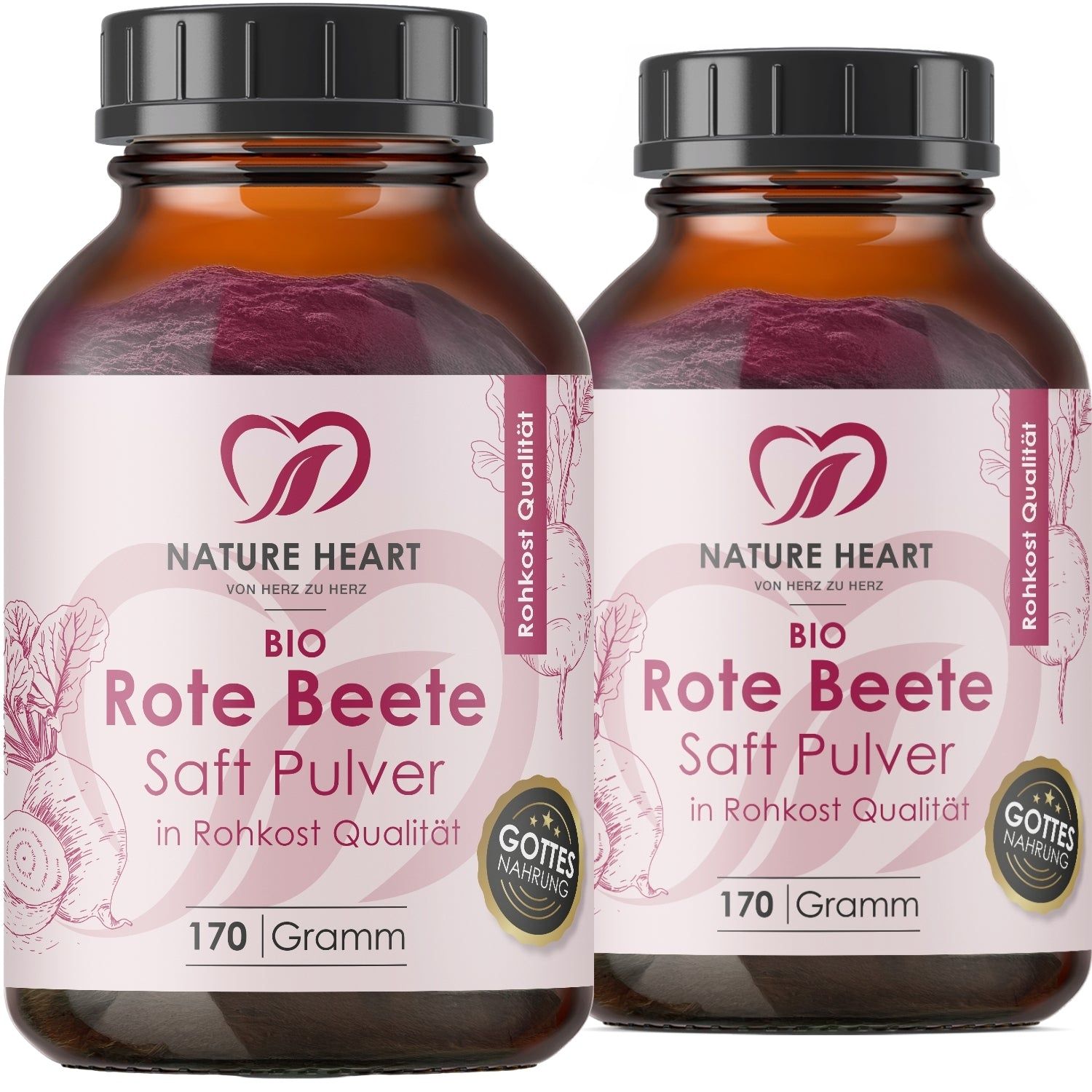 Nature Heart BIO Rote Beete - Saftpulver 2x170 g Pulver