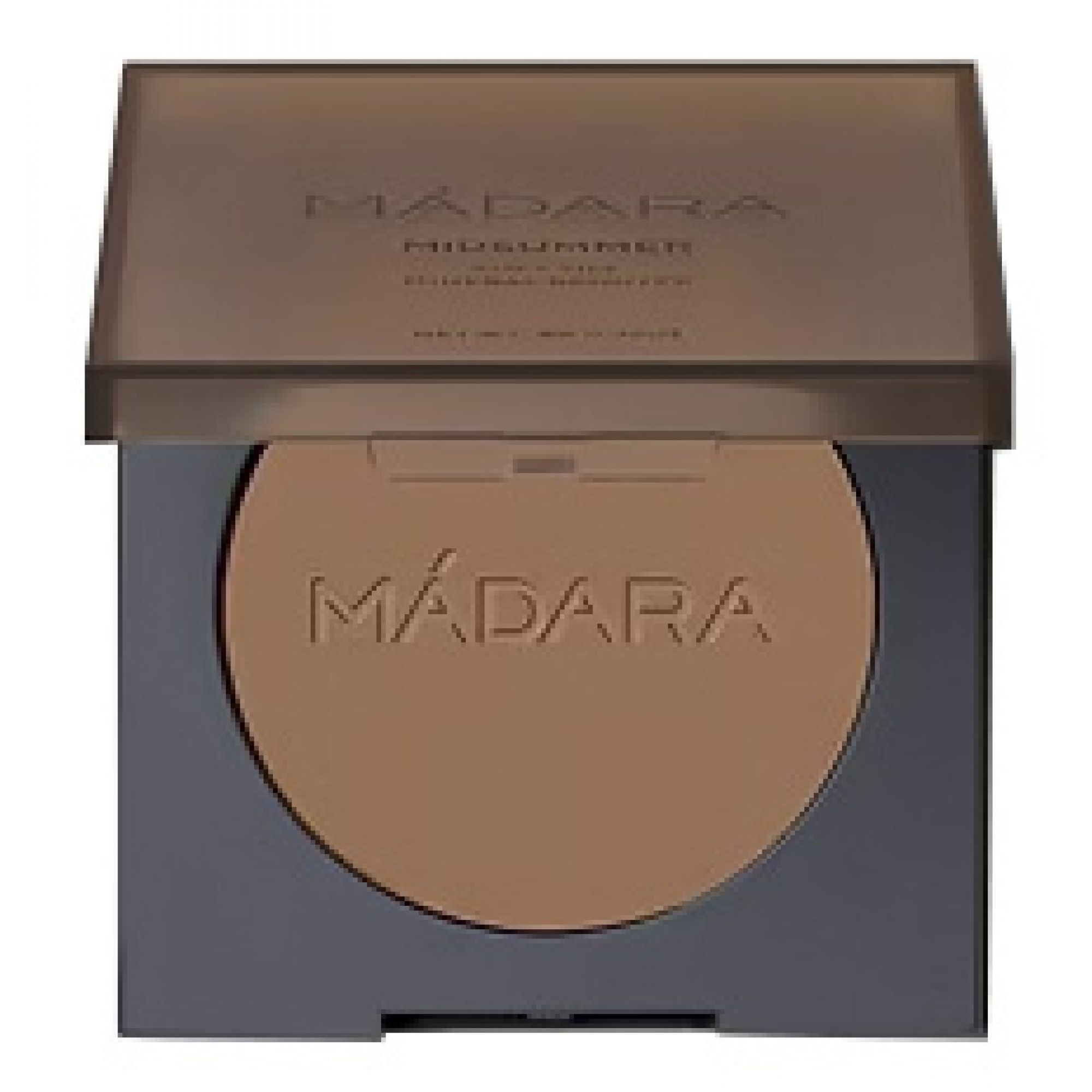 Madara Midsummer Soft Silk Mineral Bronzer HEAT in brauner Puderform.