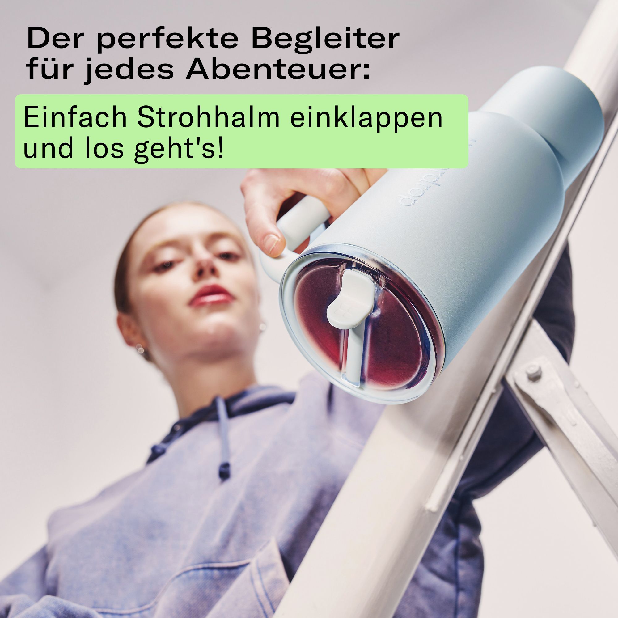 waterdrop® Explorer Thermobecher – 1,1 L Edelstahl – mit Trinkhalm, auslaufsicher & 12 h kühl