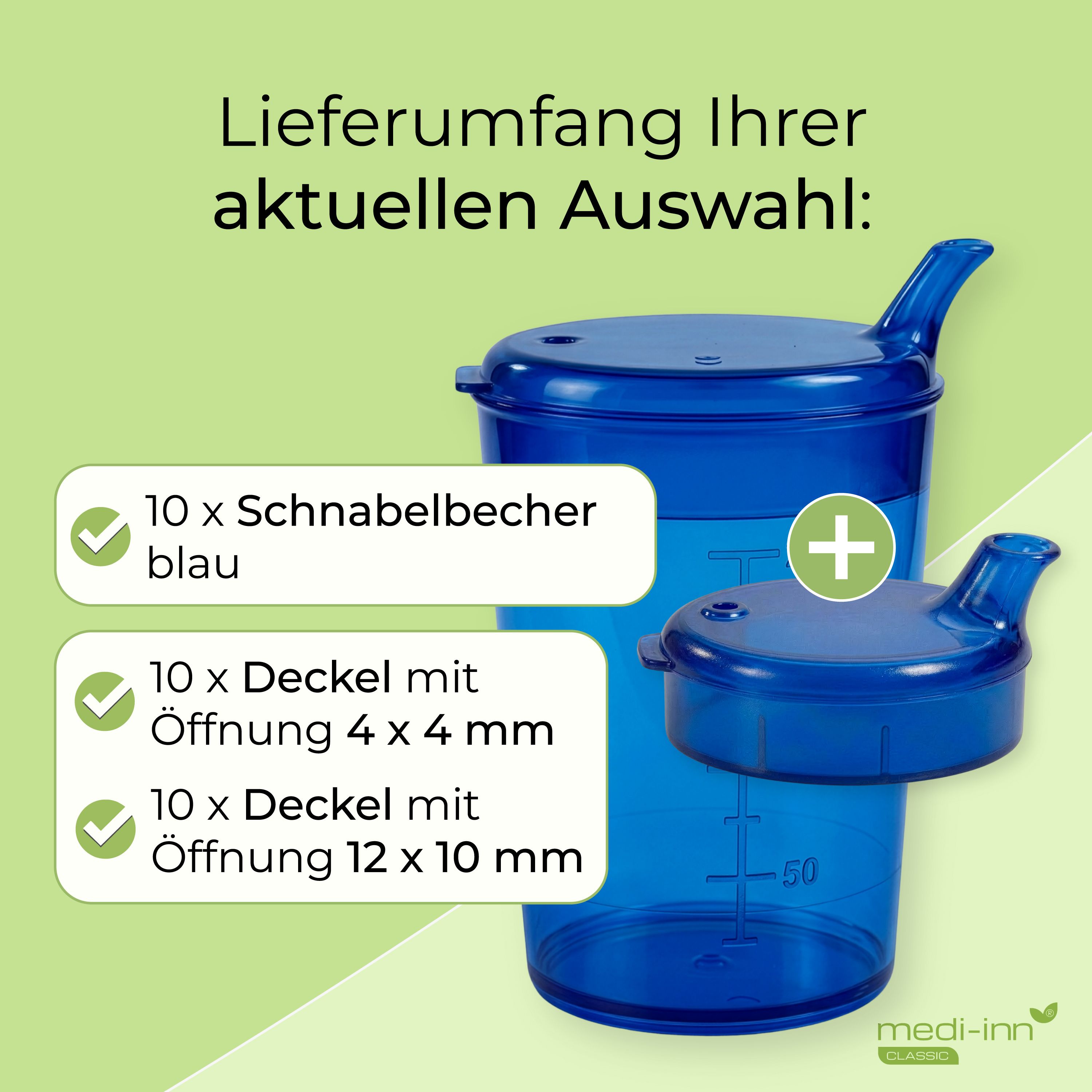 Medi-Inn Schnabelbecher Set Unterteile + Deckel