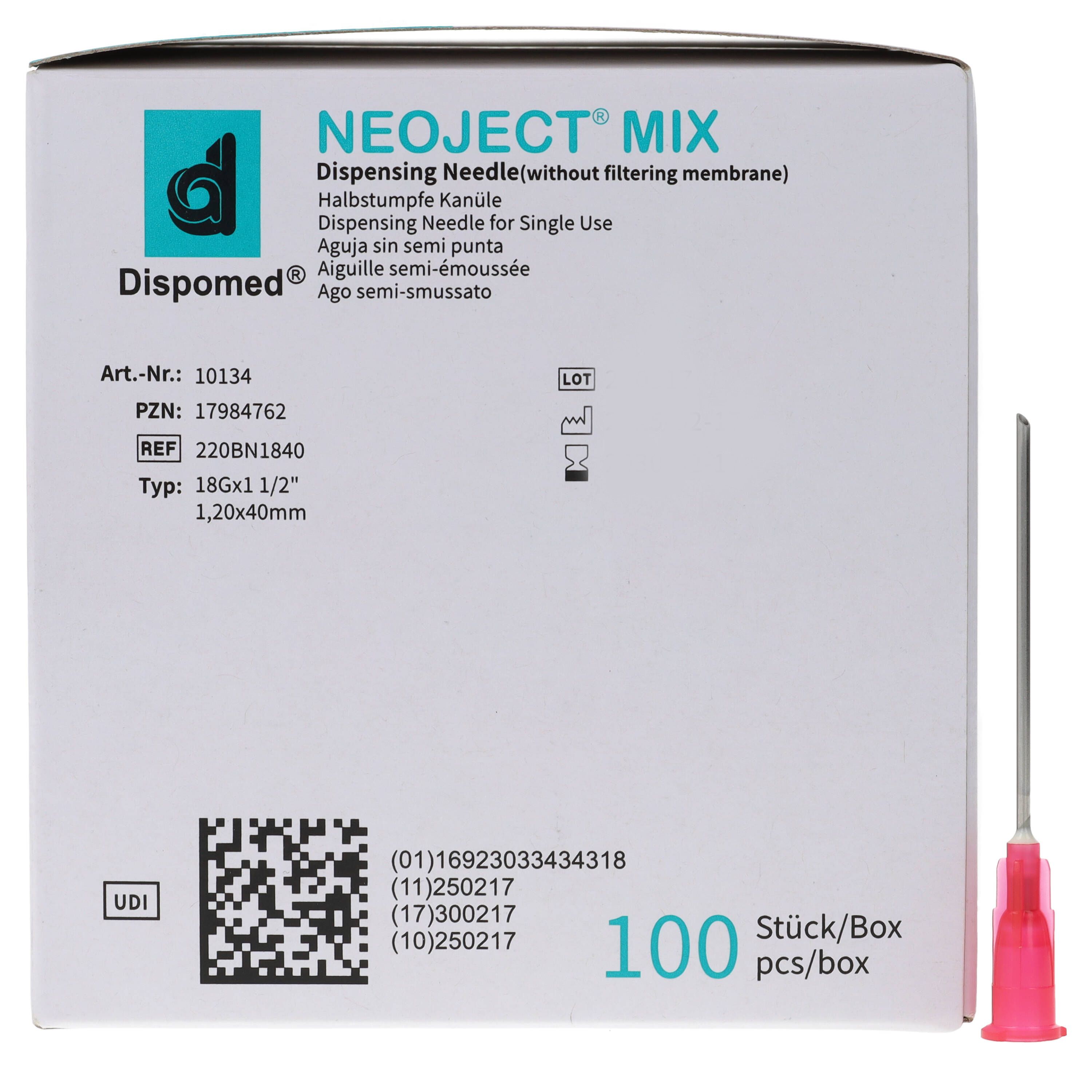 NEOJECT MIX Aufziehkanüle 18G x 1 ½