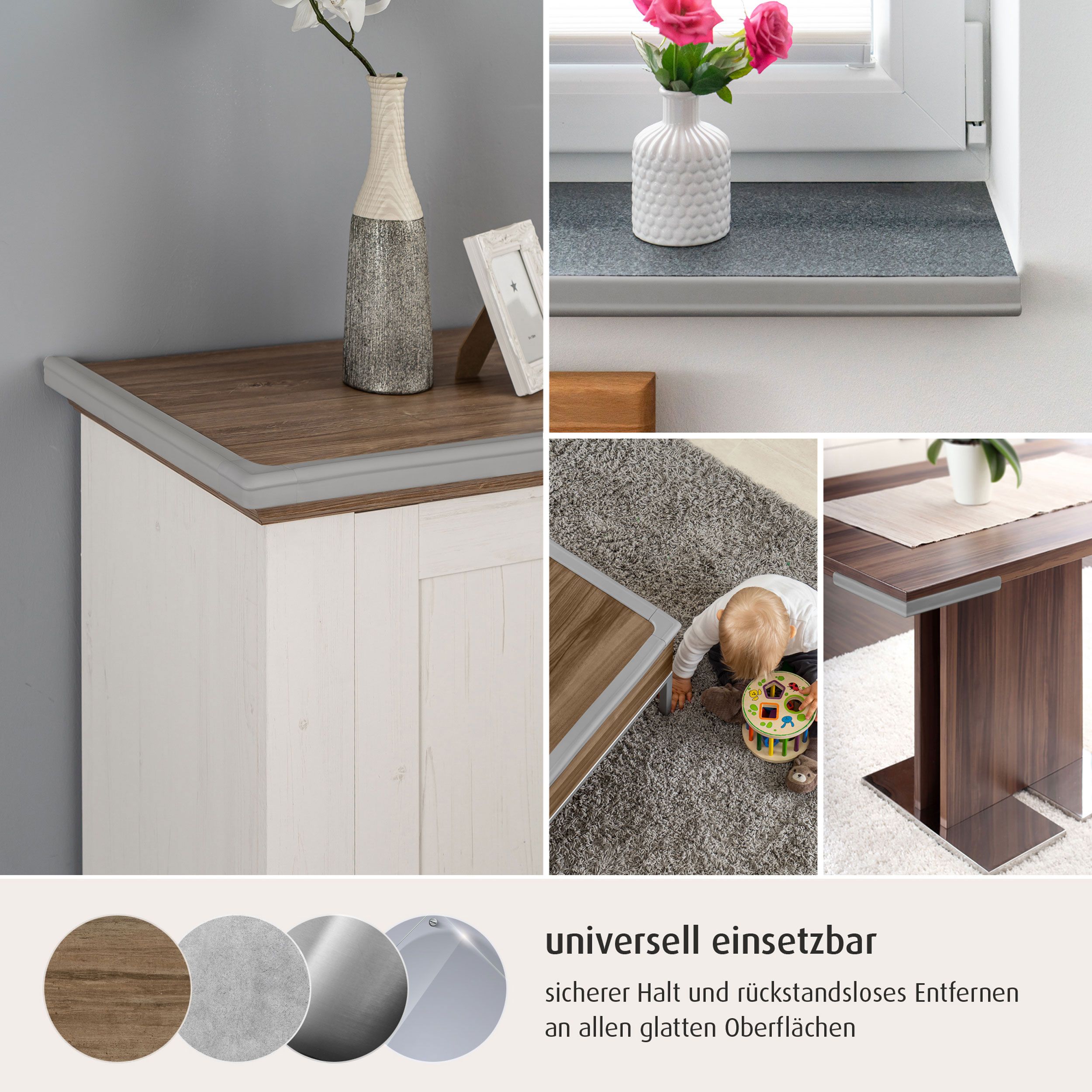 reer Kantenschutz soft, Schaumstoff, Grau
