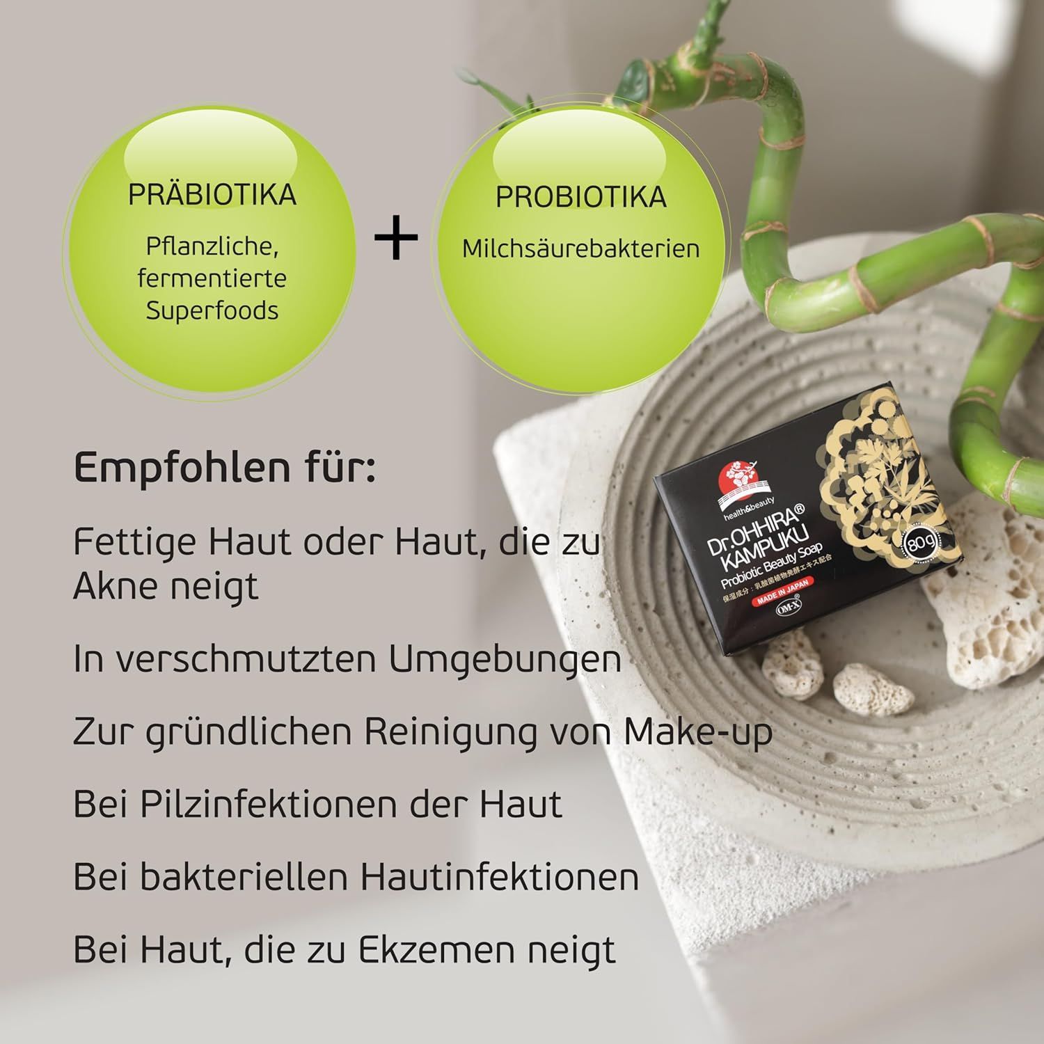 Dr. OHHIRA  KAMPUKU Probiotische Schönheitsseife