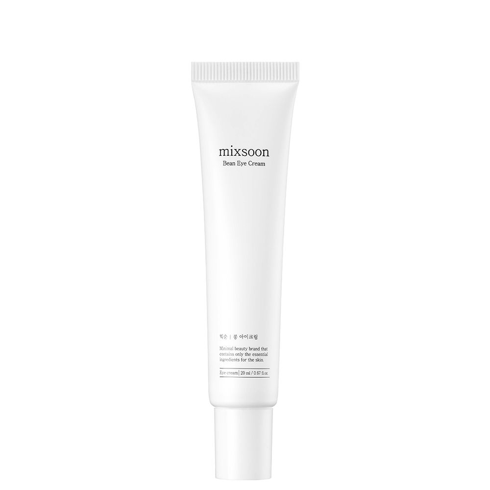 Weiße Tube mit Mixsoon Bean Eye Cream Aufschrift.