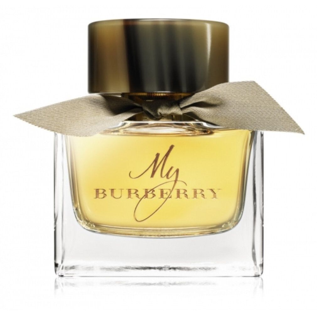 My Burberry Eau de Parfum Spray. Quadratischer Flakon mit Schleife und Verschluss.