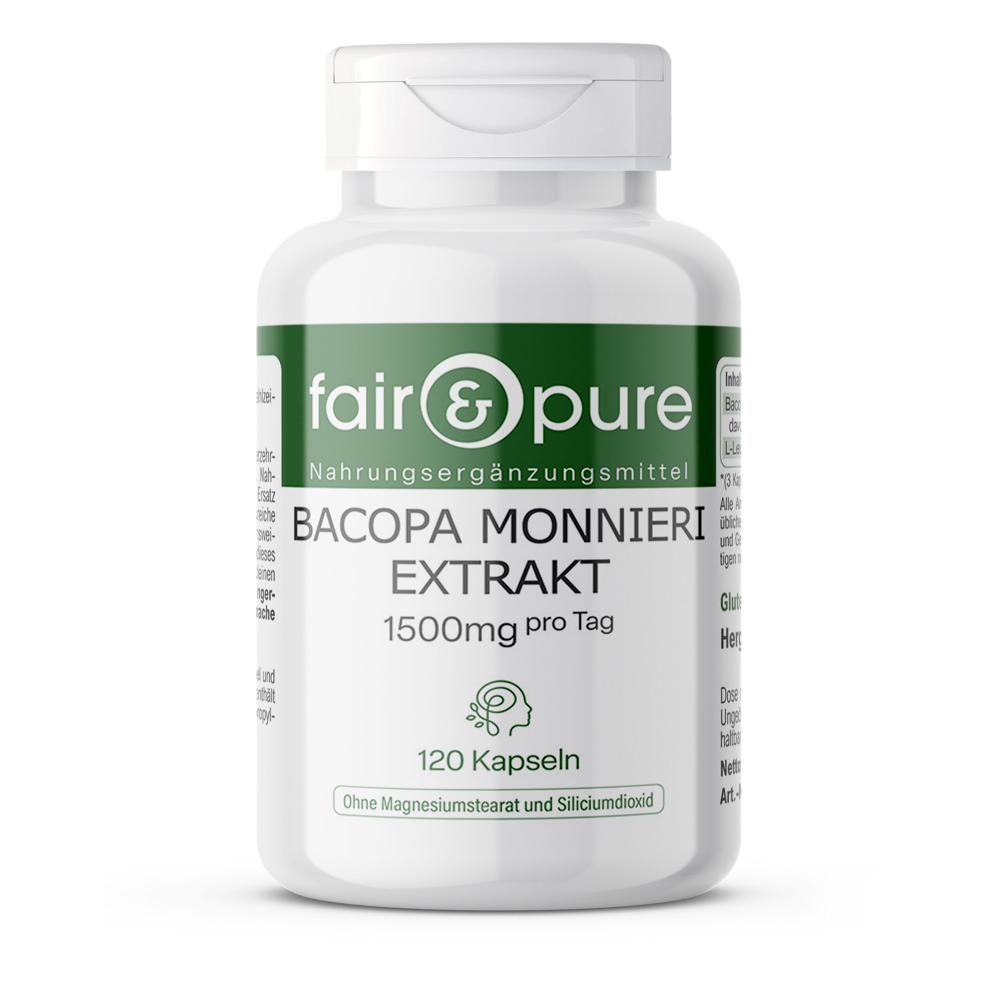 fair - pure | Bacopa Monnieri Extrakt 1500mg schluckfreundlich 120 St