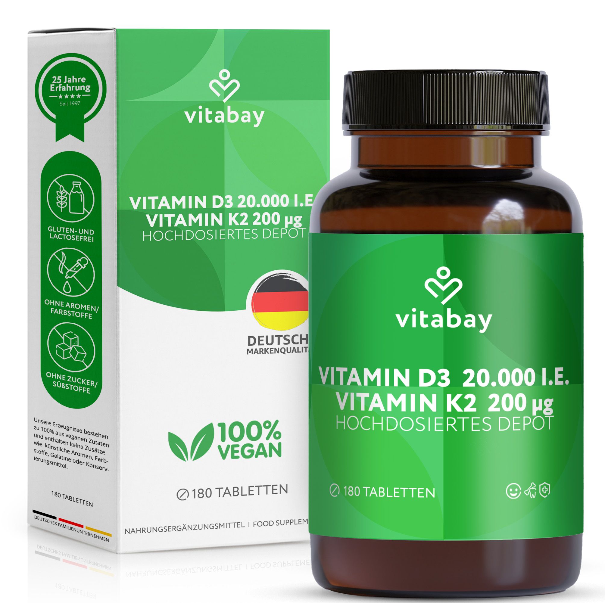 Vitabay Vitamin D3 20000 IE + K2