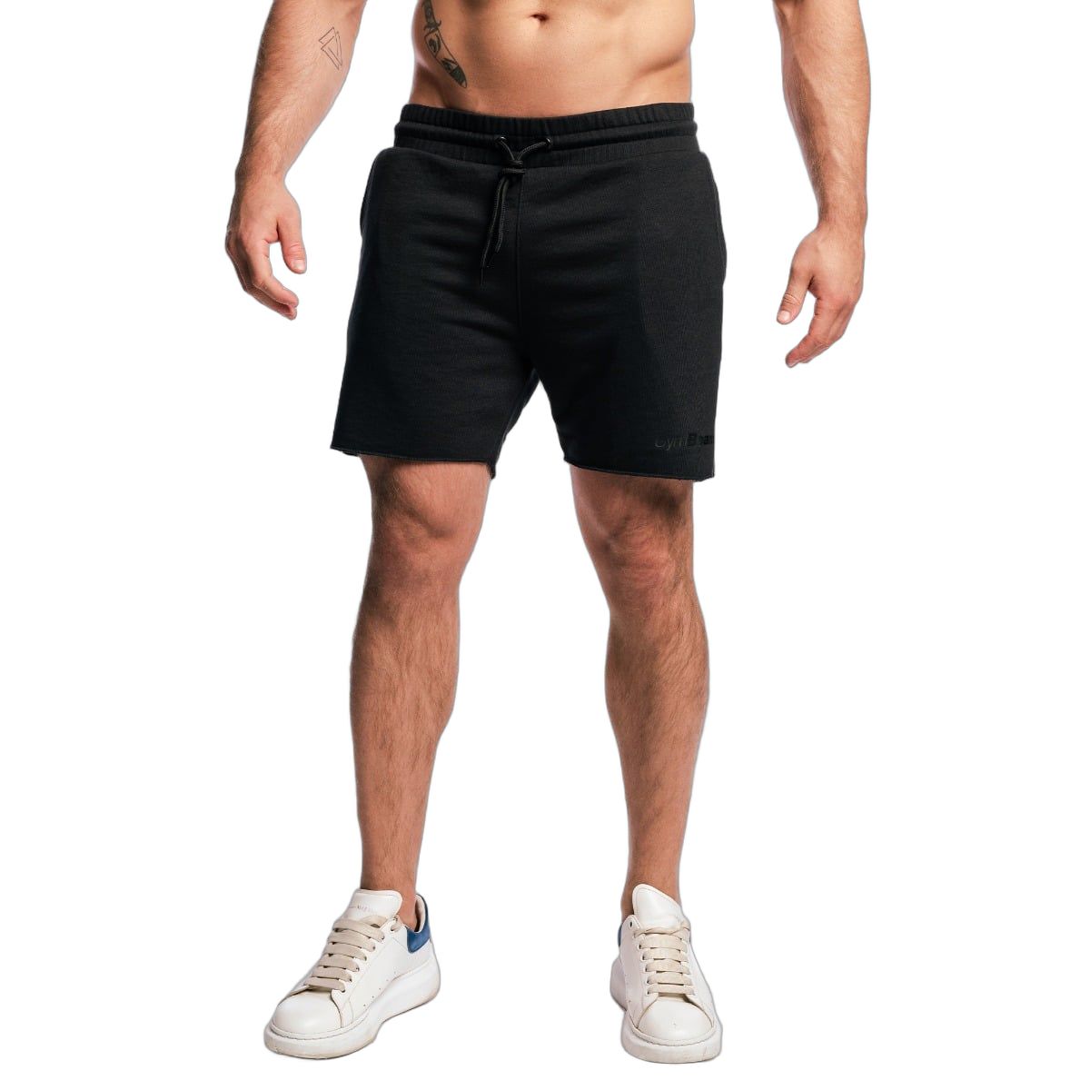 GymBeam Shorts Herren regular mit Gummizug und Kordelzug Schwarz Apex 1 St