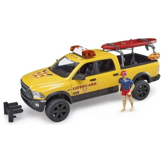 Bruder Multicolore Power Wagon Lifeguard Con Figura - Immagine 3