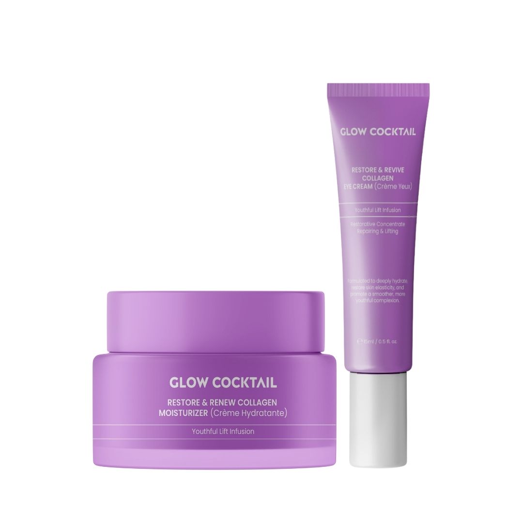 Glow Cocktail Feuchtigkeitscreme Restore & Renew + Revive Augencreme