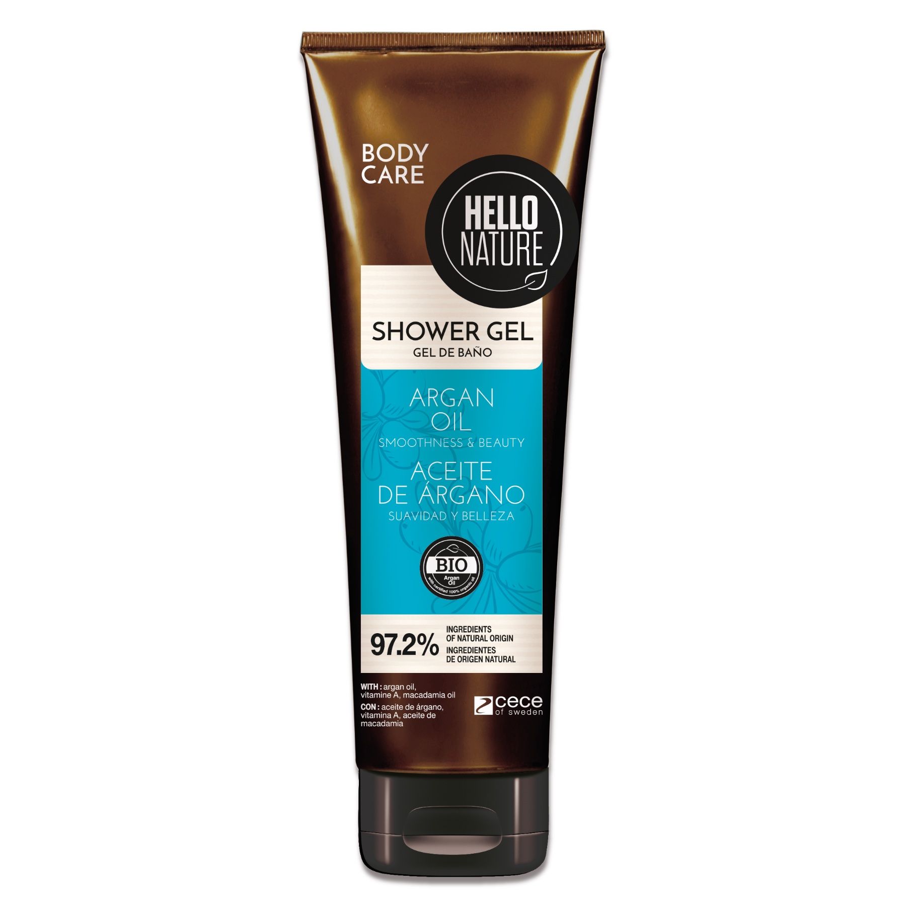 Hello Nature Duschgel für Hautpflege mit Arganöl 1x250 ml