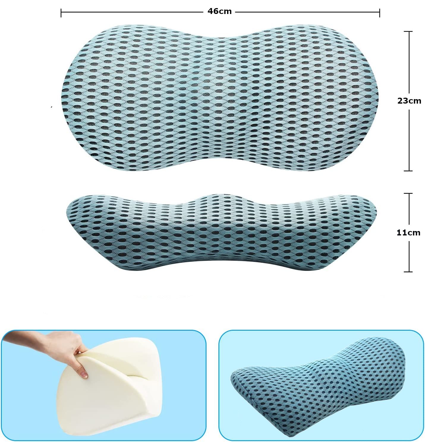 Medi Sleep Orthopädisches Lendenkissen blau