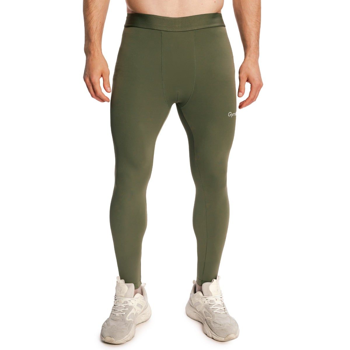 GymBeam Funktions-Leggings Herren Slim Combat ohne Taschen Olivgrau 1 St