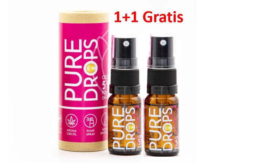 Pure Drops CBD ÖL 5% 1+1 Gratis für Katzen und Tiere aus Österreich