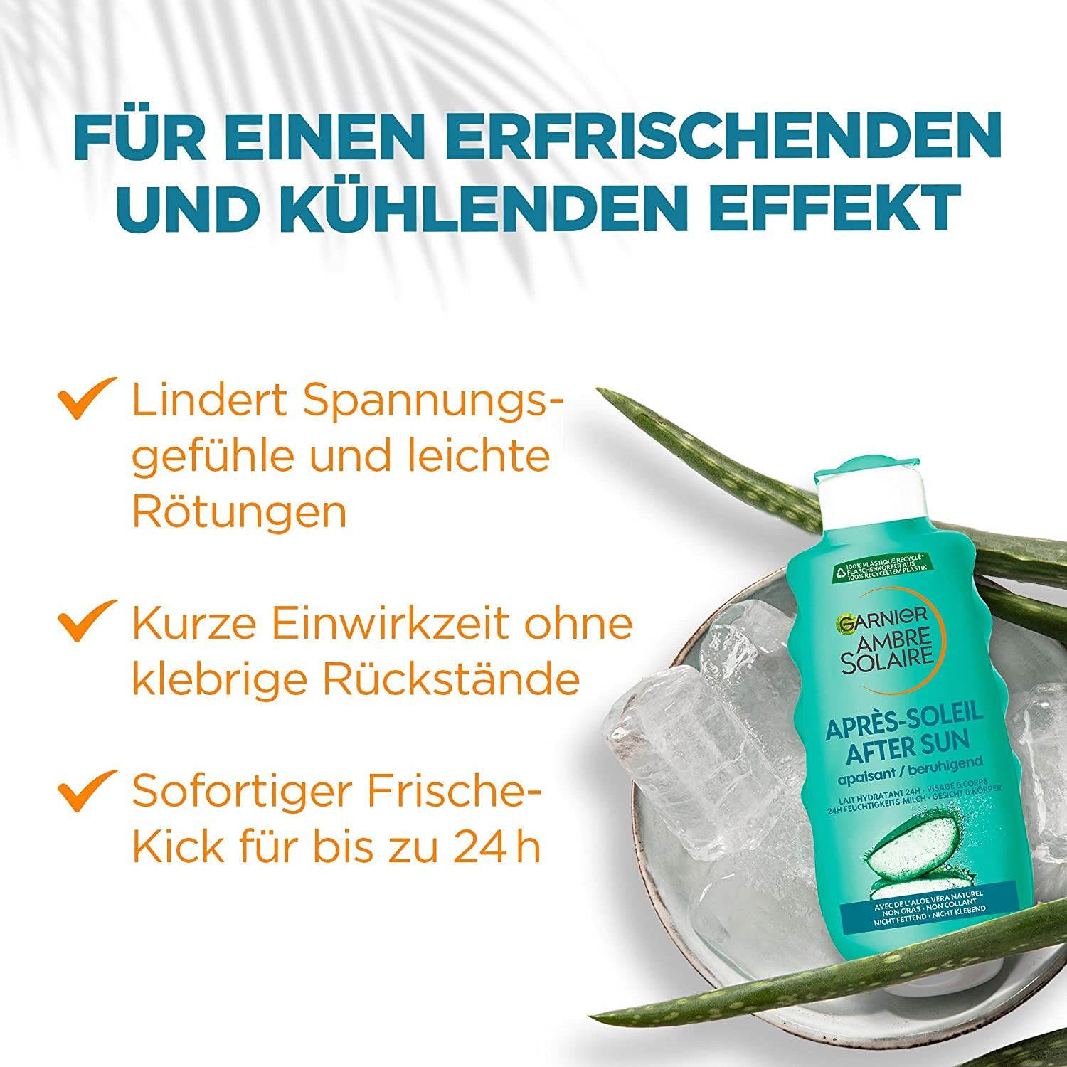 Garnier - Beruhigende Feuchtigkeitsmilch nach dem Sonnenbad Ambre Solaire - Aloe Vera