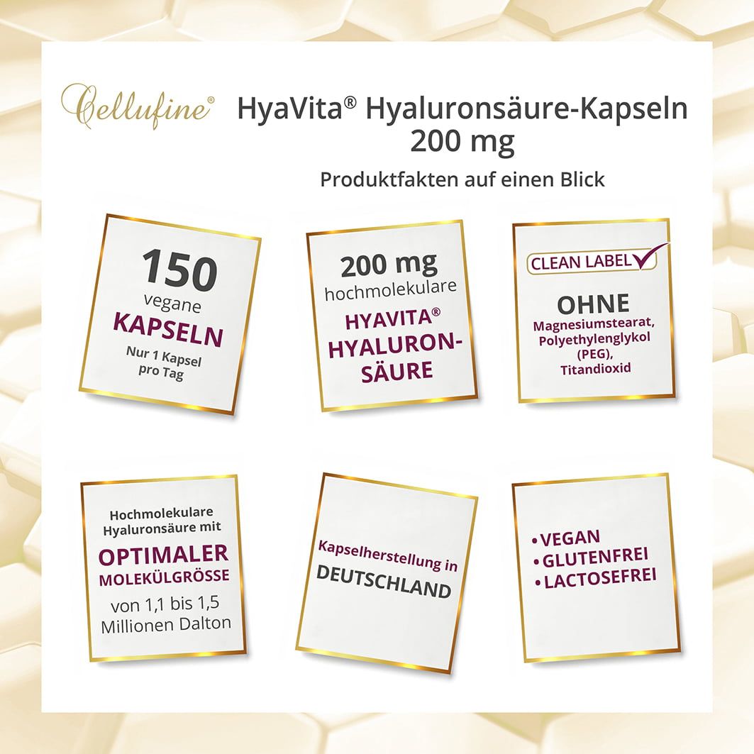 Cellufine HyaVita Hyaluronsäure 200 mg Kapseln 150 St