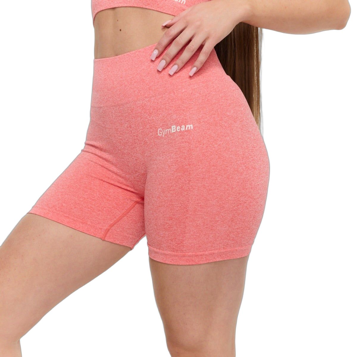 GymBeam Shorts Damen slim mit Gummizug Coral