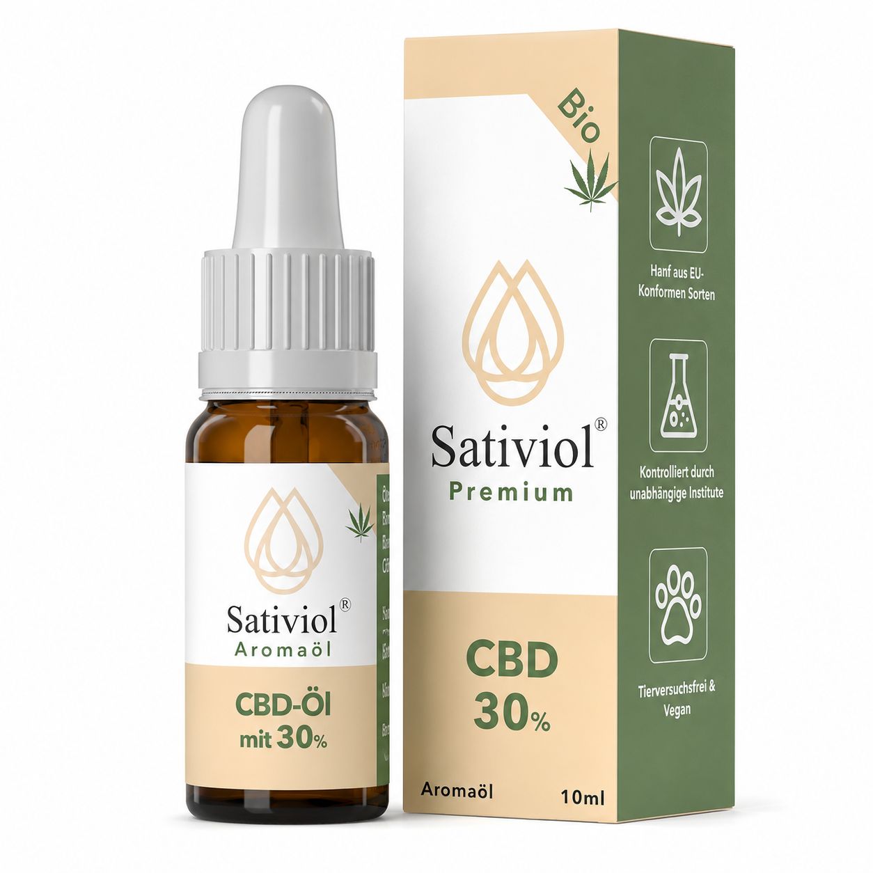 Sativiol CBD Öl 30% Vollspektrum Premiumöl 10 ml Tropfen