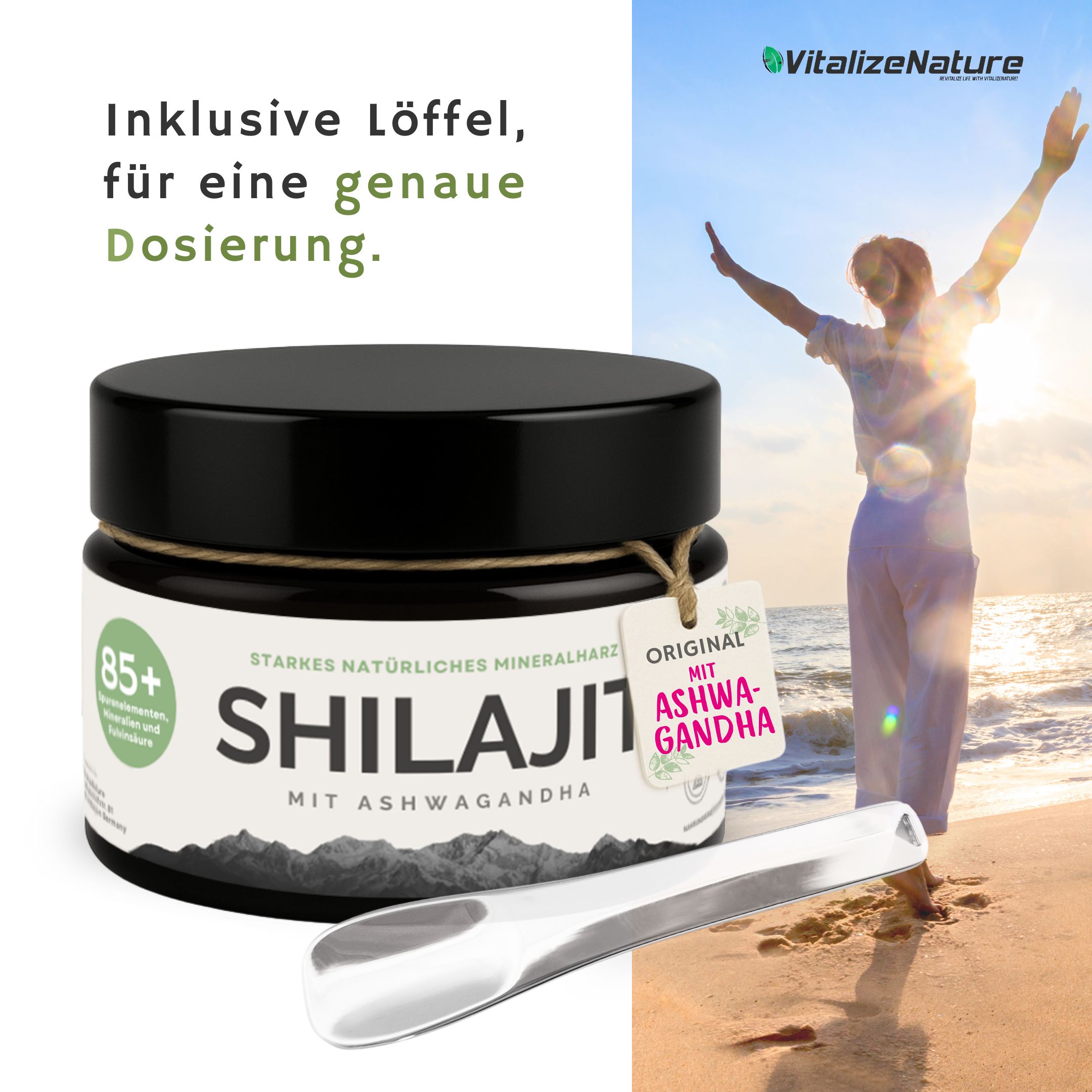 VitalizeNature Shilajit mit Ashwagandha