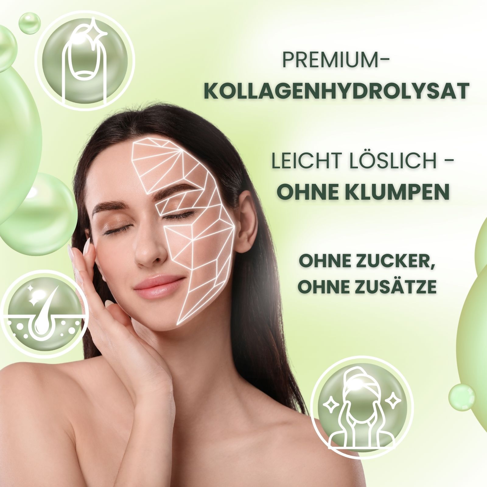 marble© Collagen – Matcha | Kollagenpeptide mit 10 % Matcha-Pulver