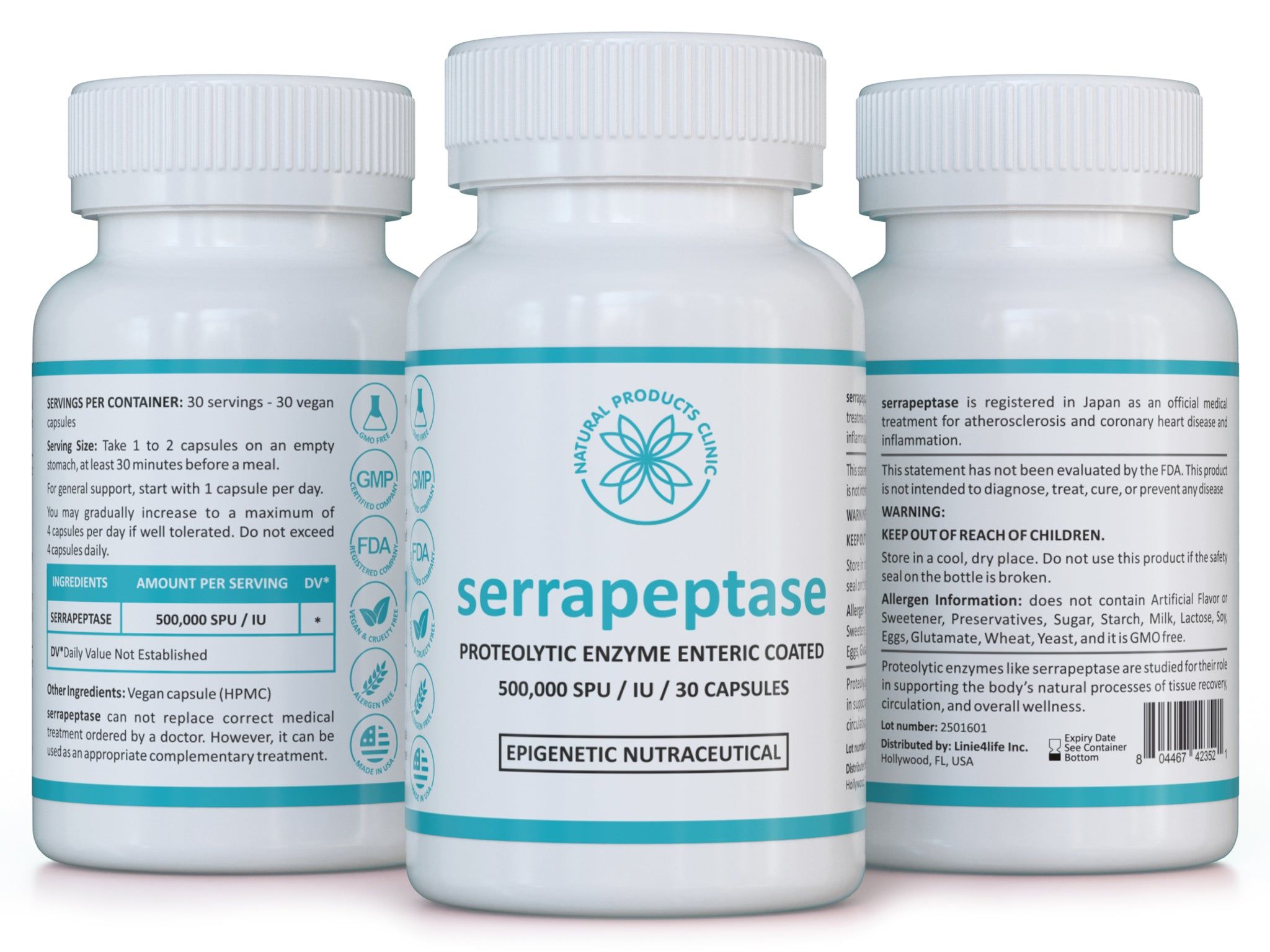 Natural Products Clinic Serrapeptase 500000 SPU pro Kapsel