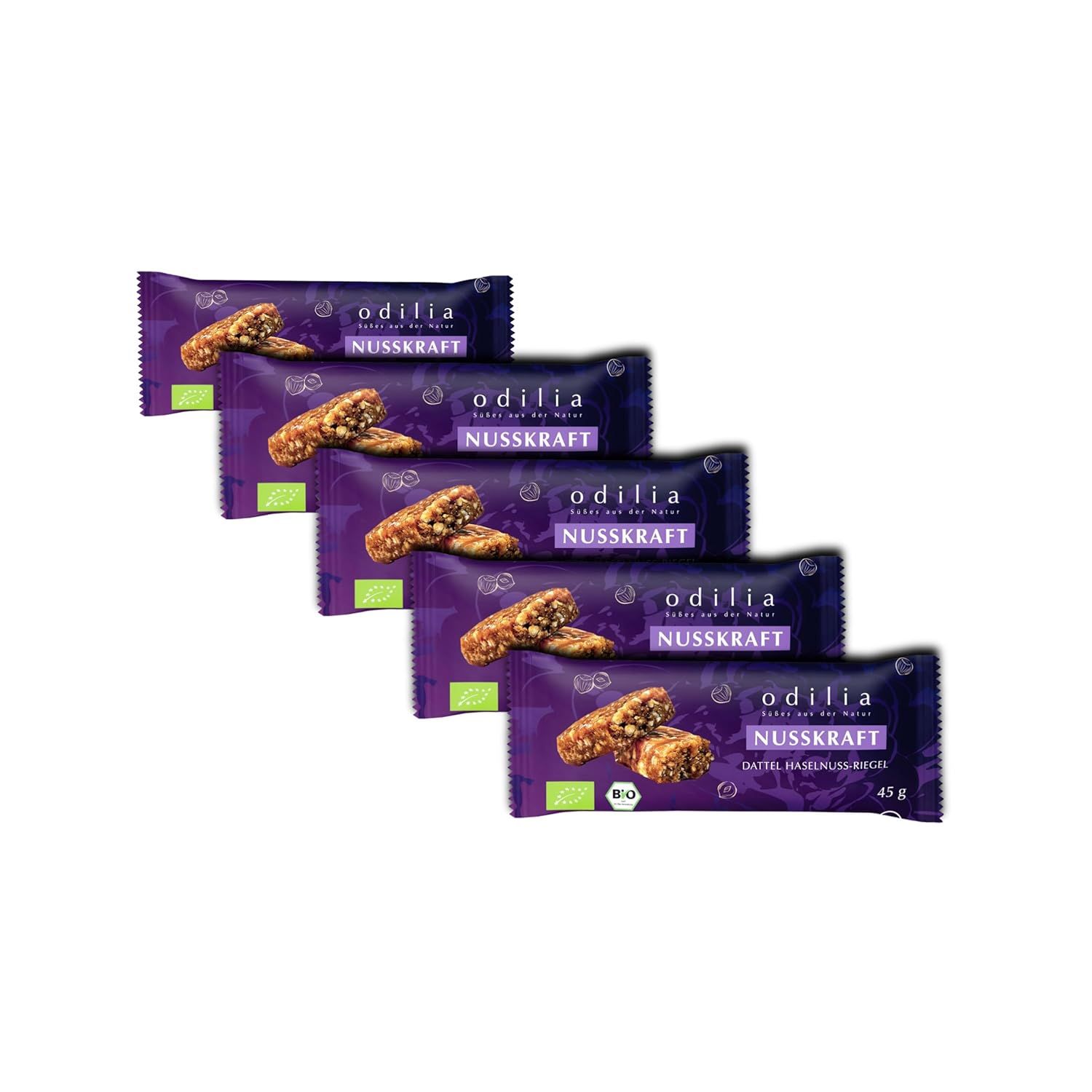 Odilia Nusskraft Bio Dattel-Haselnuss-Riegel 5x45 g Riegel