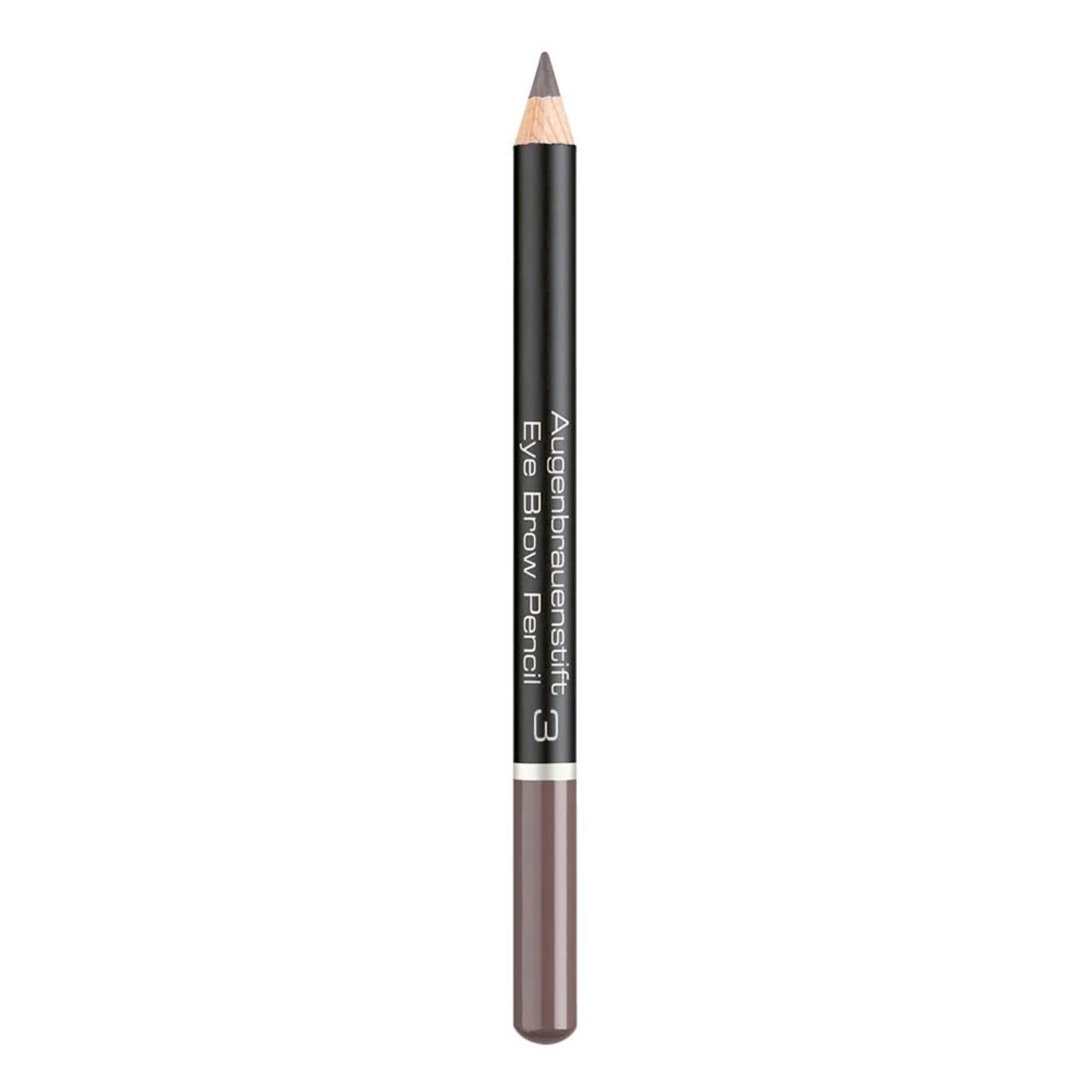 Augenbrauenstift, schwarz-grau. Aufschrift: Augenbrauenstift, Eye Brow Pencil 3.