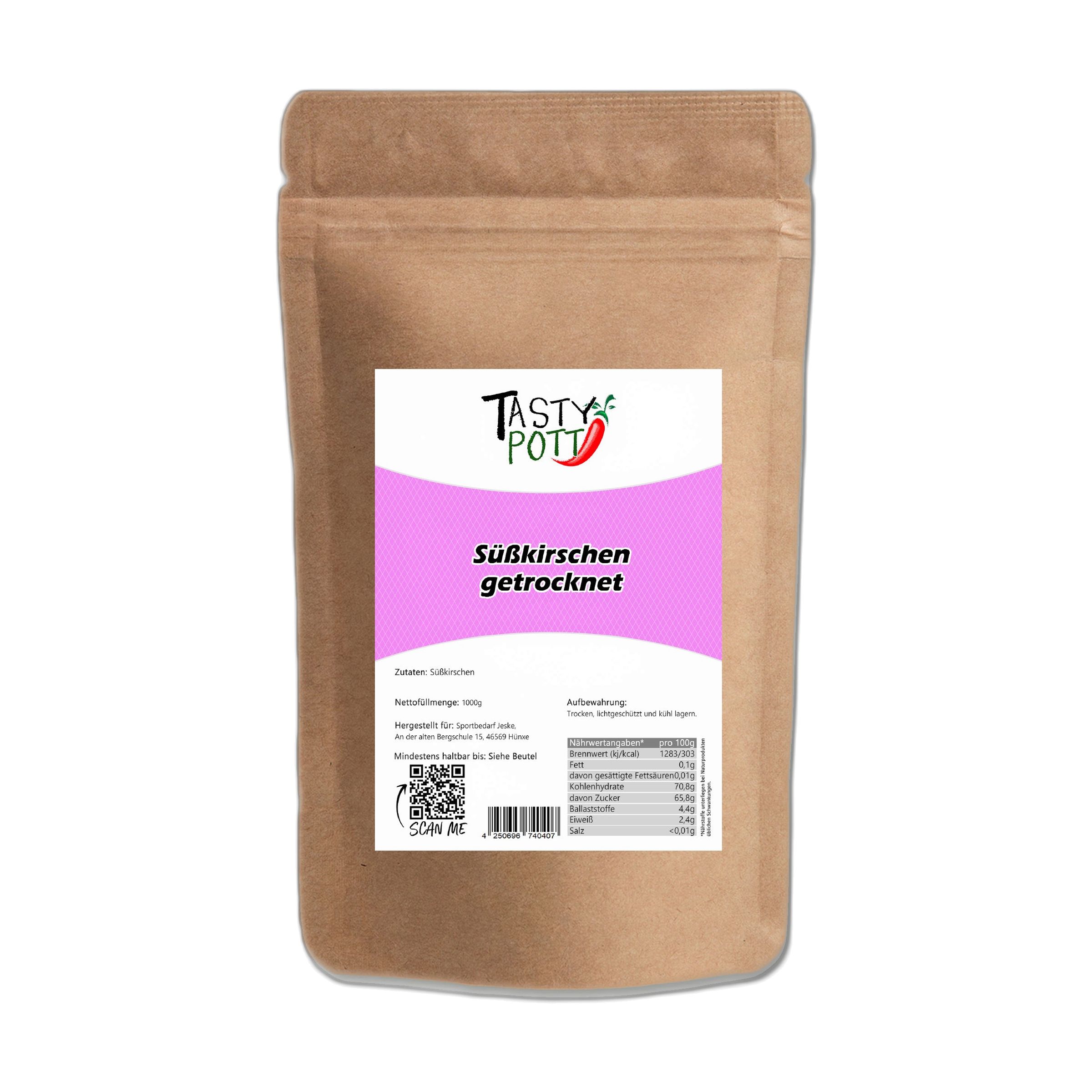 Tasty-Pott Tasty Pott Süßkirschen getrocknet, ohne Stein 1000 g