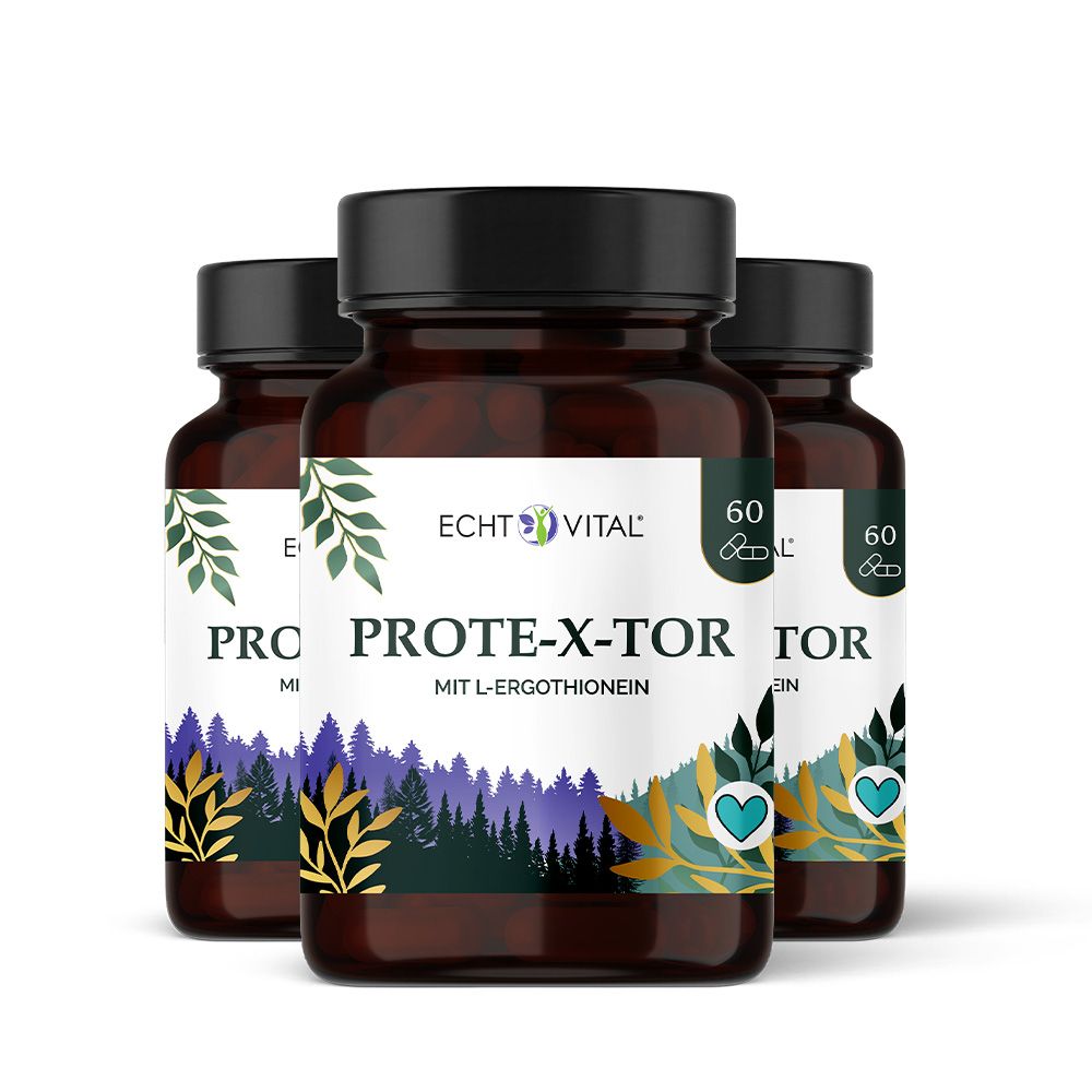 Echt Vital Prote-X-tor Kapseln mit L-Ergothionein, Resveratrol und Nadh 3x60 St