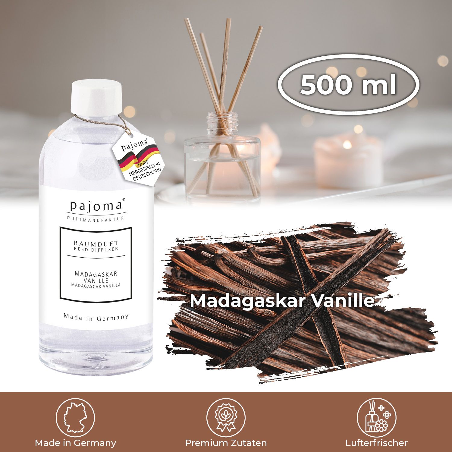 pajoma® Raumduft Nachfüllflasche, Madagaskar Vanille