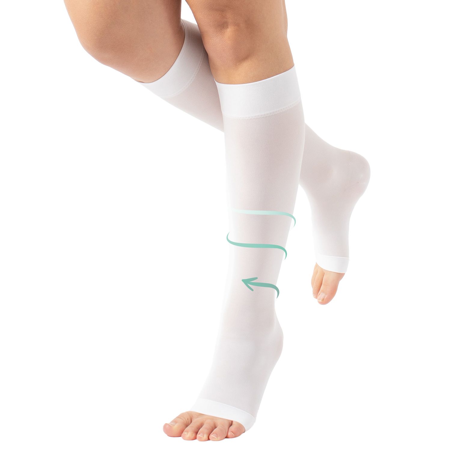 CALZITALY Gambaletti anti-trombo a punta aperta - 18-23 mm/Hg, Gambaletti Medicali Made in Italy