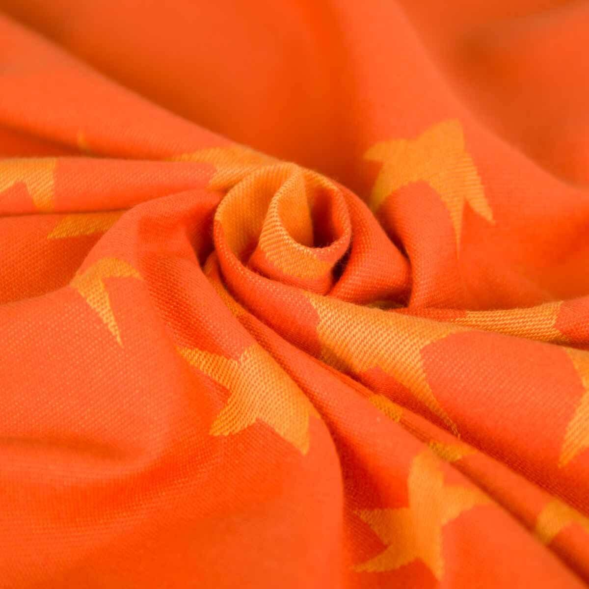 Wiegetuch für Neugeborene Design Los Angeles orange HOPPEDIZ