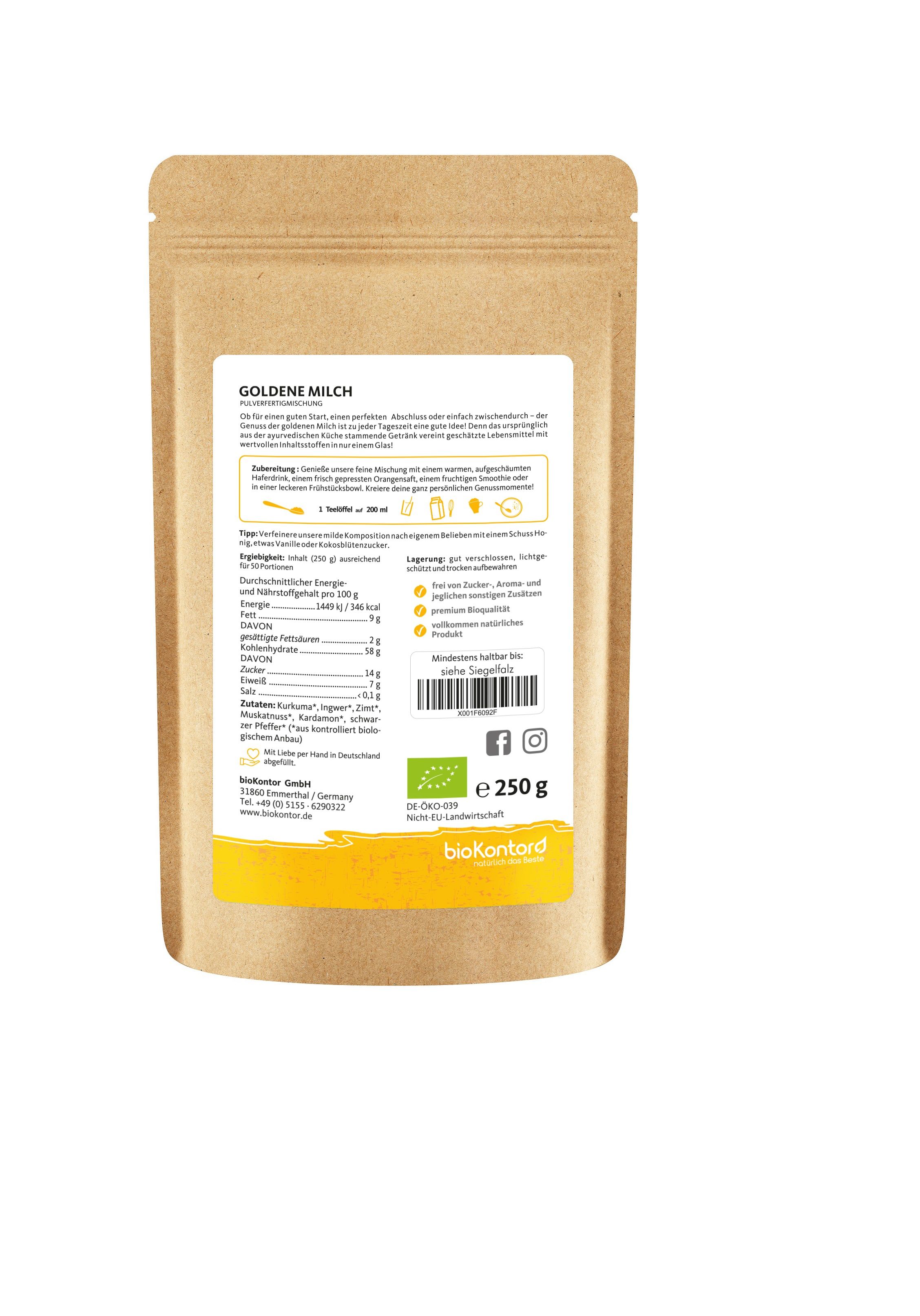 bioKontor Goldene Milch 250 g Pulver