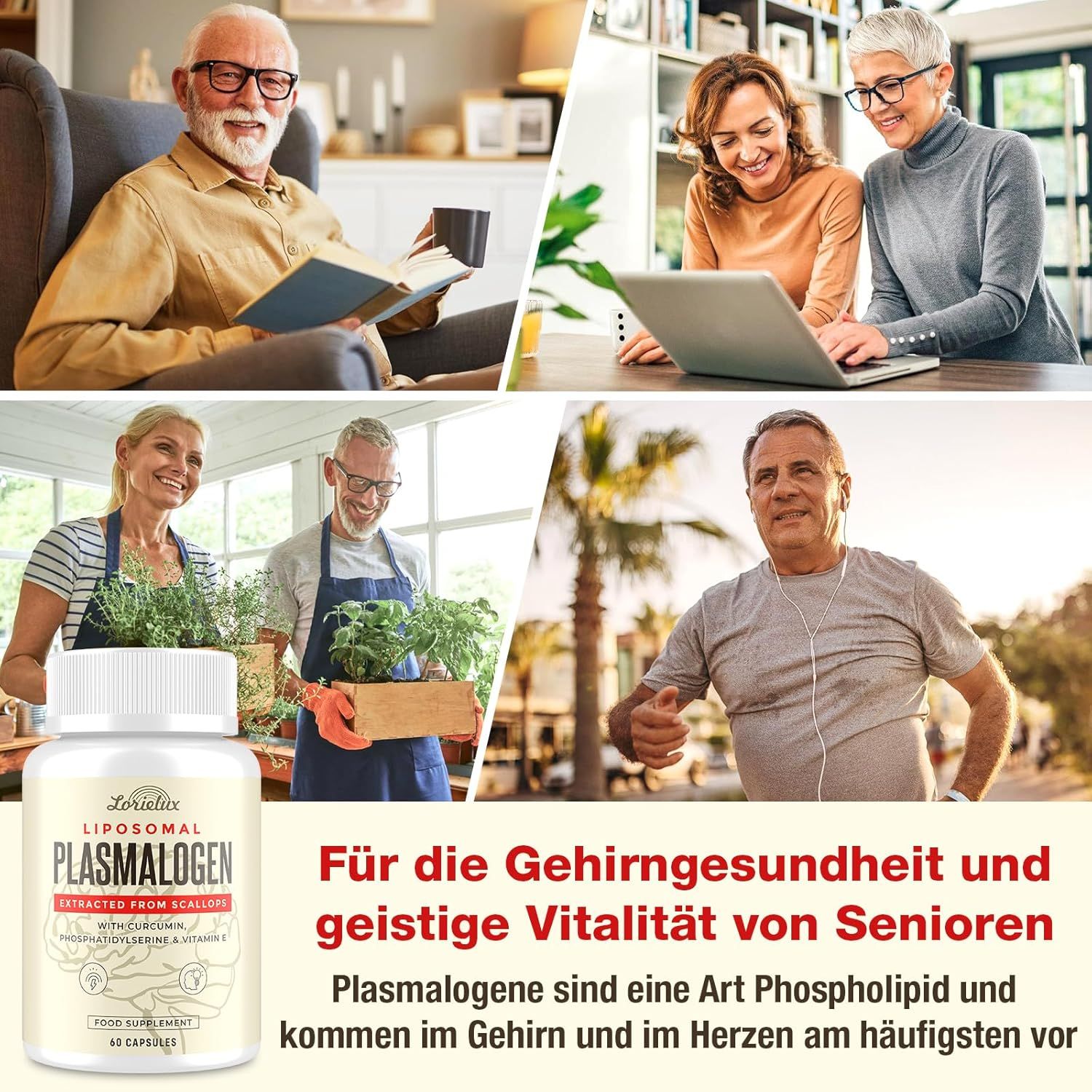 Lorielux Liposomal Plasmalogen Nootropic Kapseln