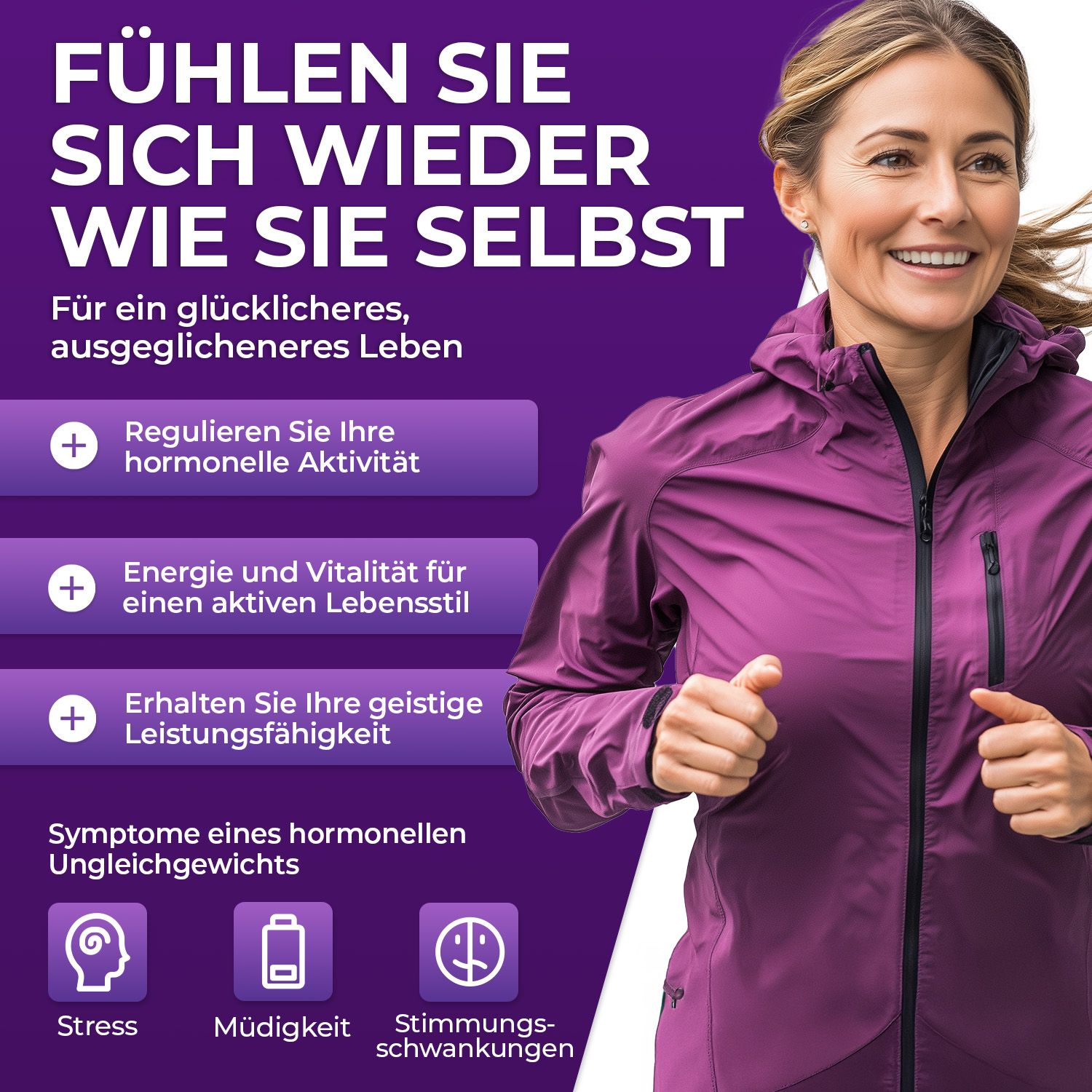 4HER Hormonal Balance - Hormon Balance Frauen - mit Vitamin B6, Selen & Eisen