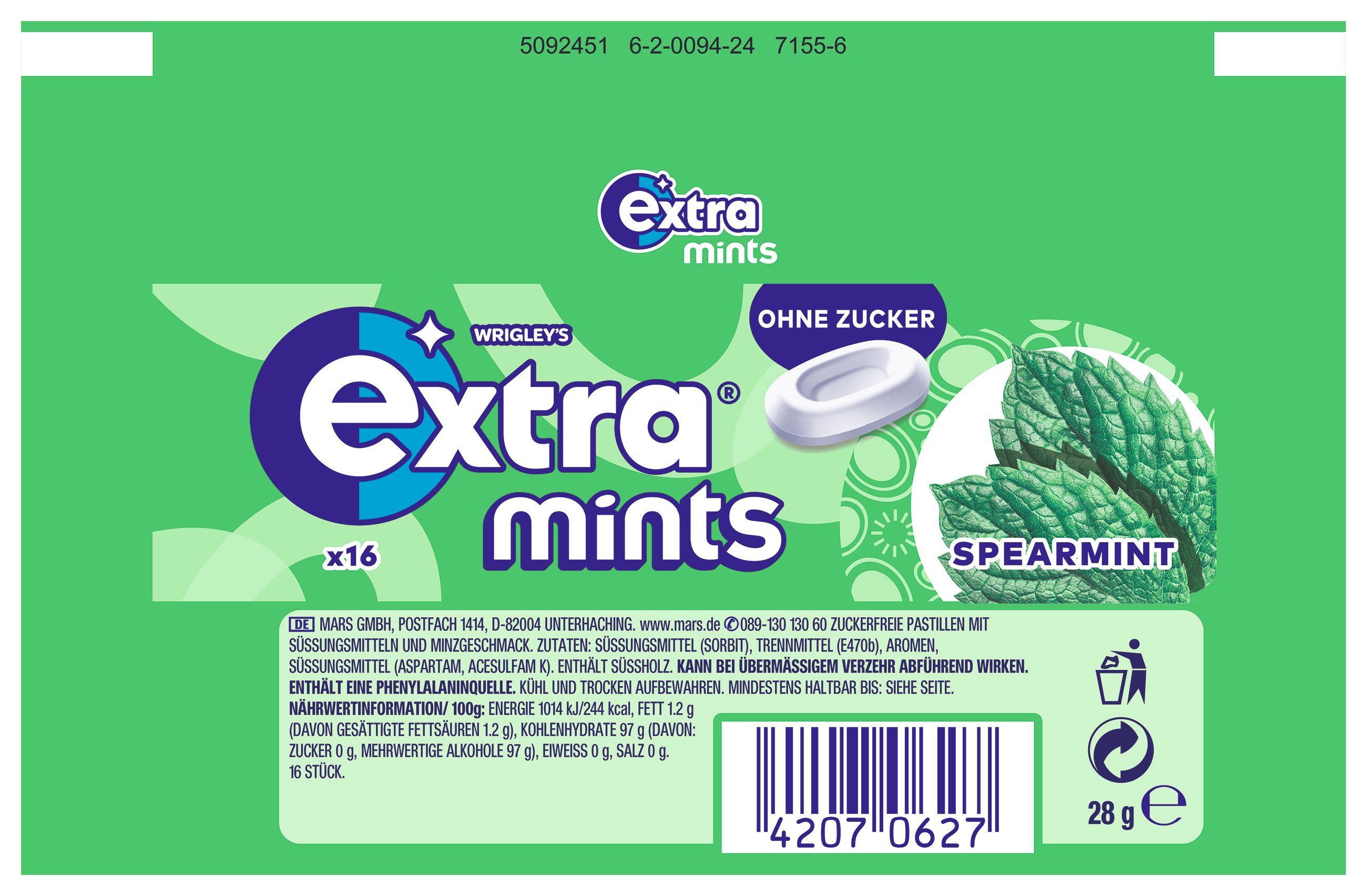 Extra Mints Mix Lutschpastillen Spearmint & Strong Mint