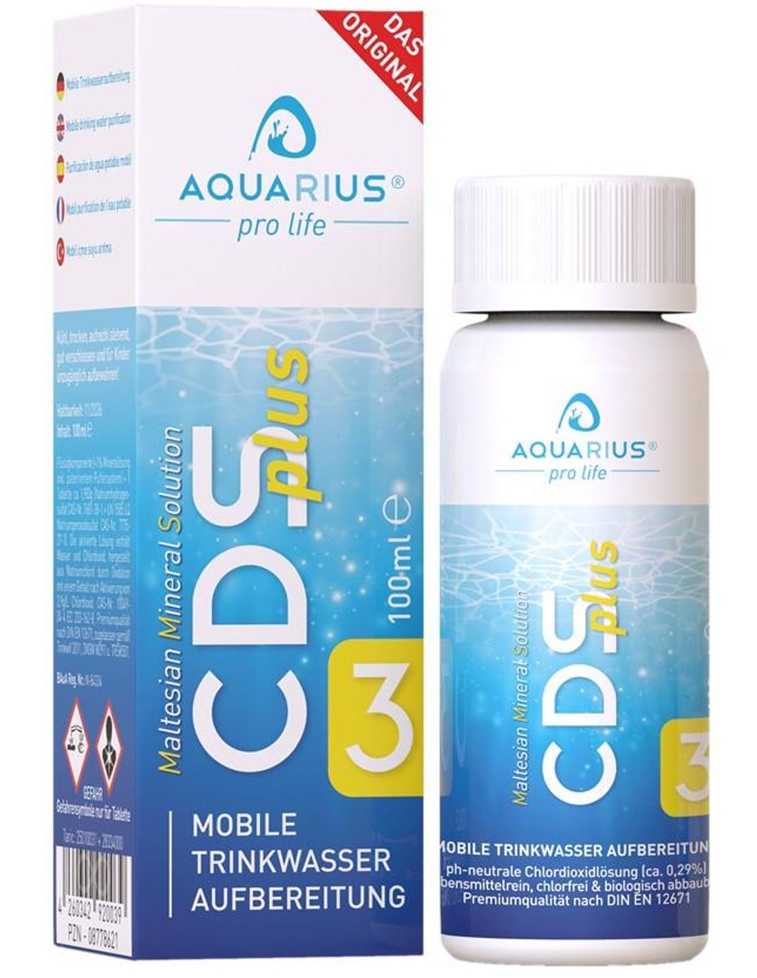 AQUARIUS pro life - CDSplus | CDS/CDL Chlordioxid-Lösung