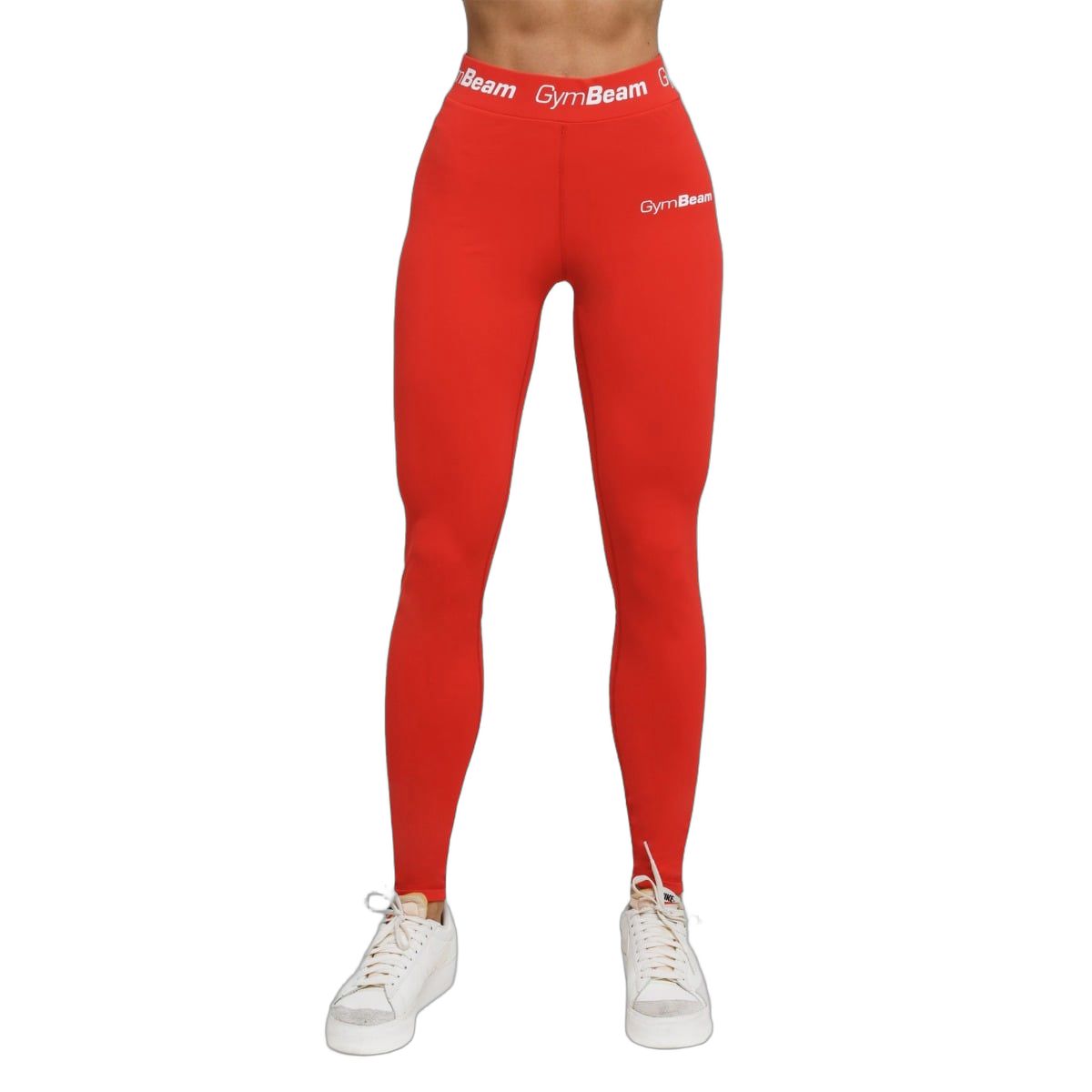 GymBeam Damen Leggings mit hoher Taille in Rouge-Rot 1 St