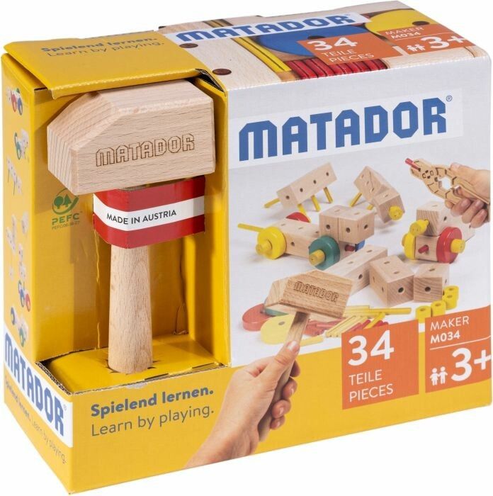 MATADOR 34 teiliges Holzspielzeug